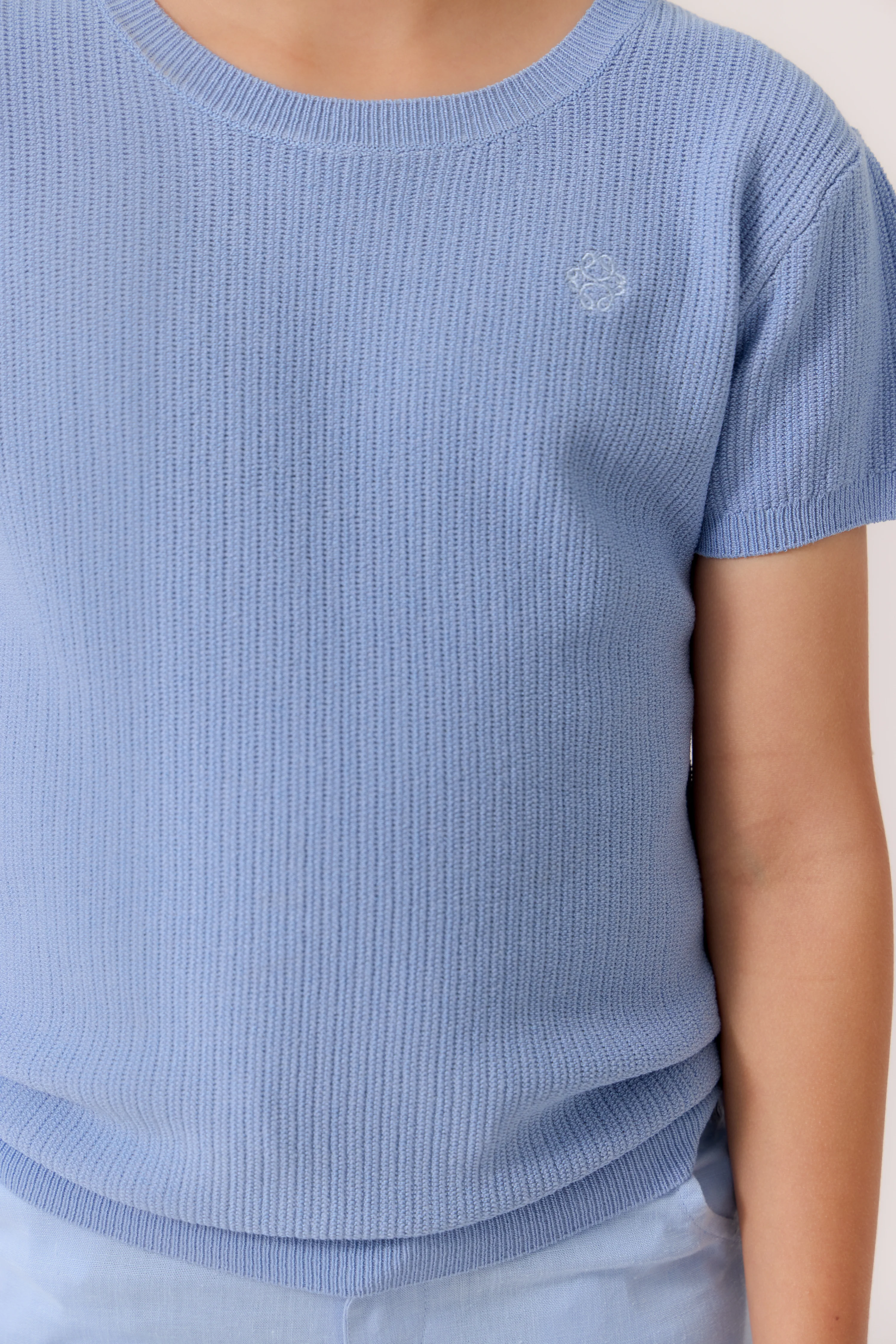 Cottier Blue Jean Knit Sweater - Image 4