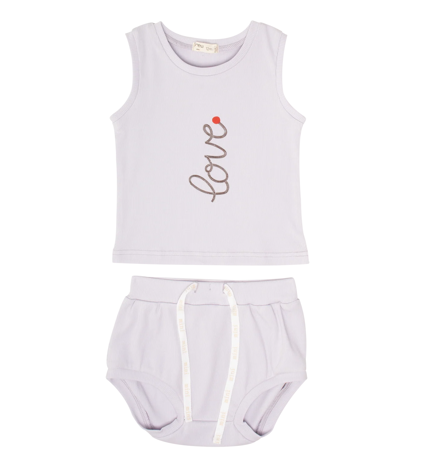 Crew Kids Lavender Lynn Bib Tank Set