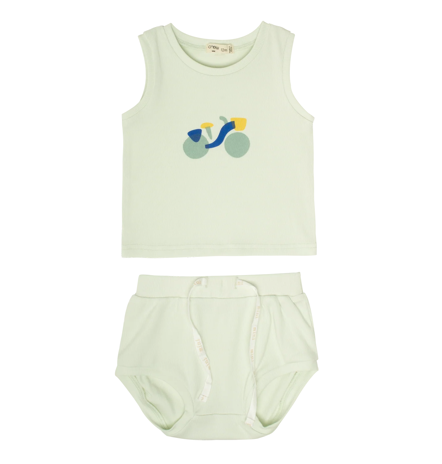 Crew Kids Mint Lynn Bib Tank Set