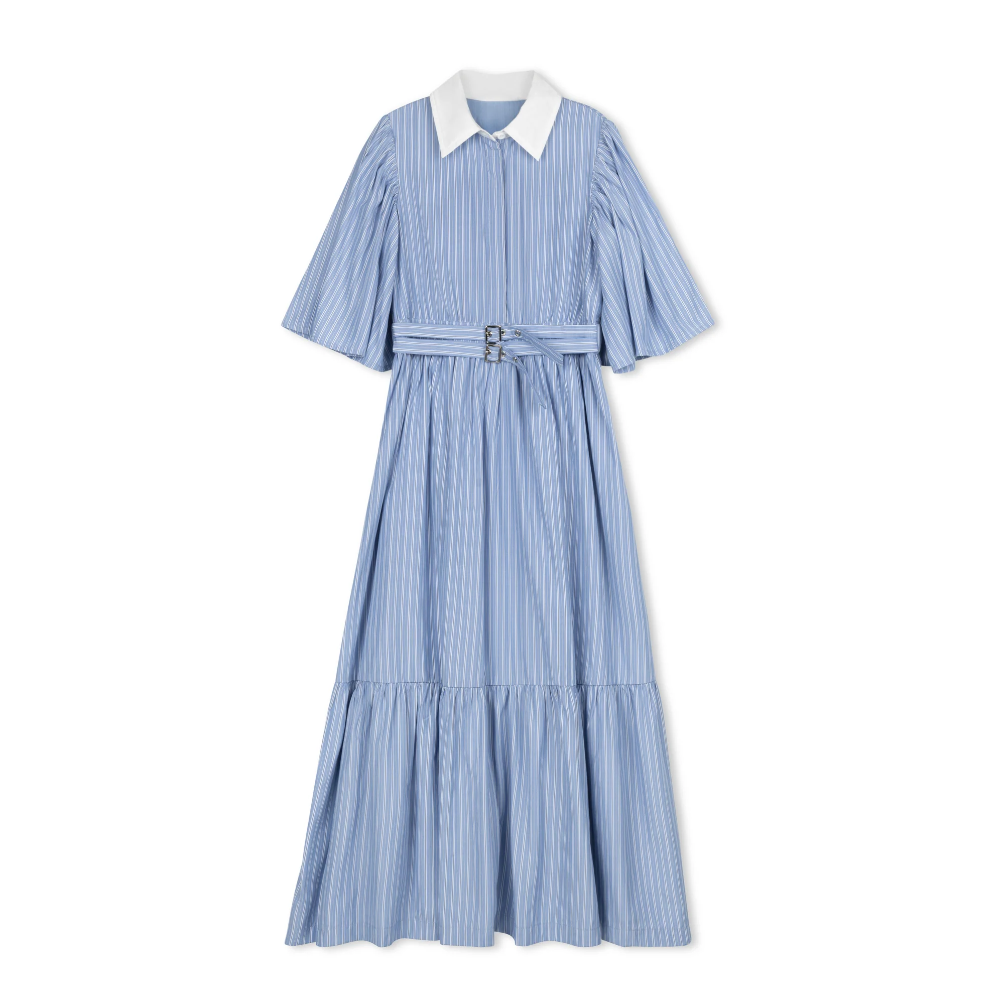 Daintti by Velvette Label Stiped Belted Midi