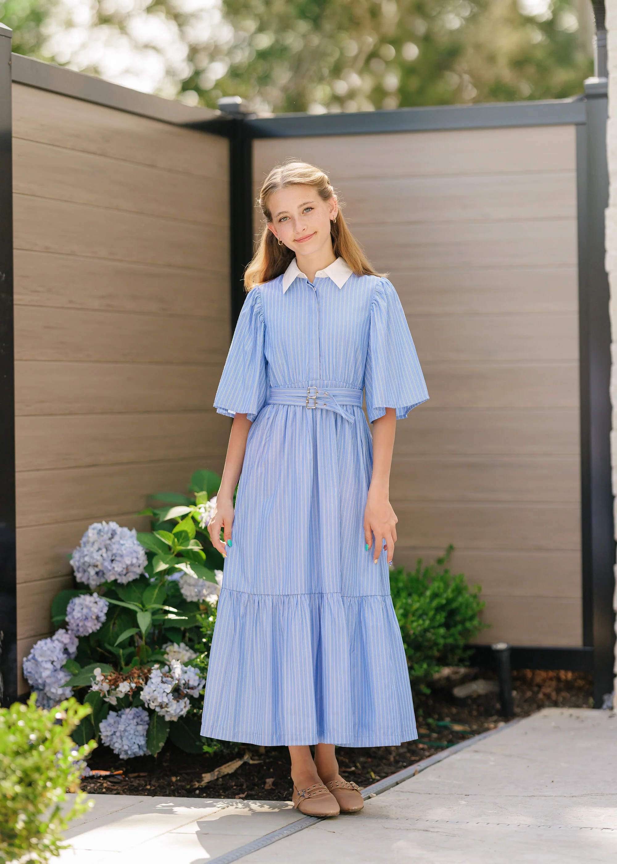 Daintti by Velvette Label Stiped Belted Midi - Image 2