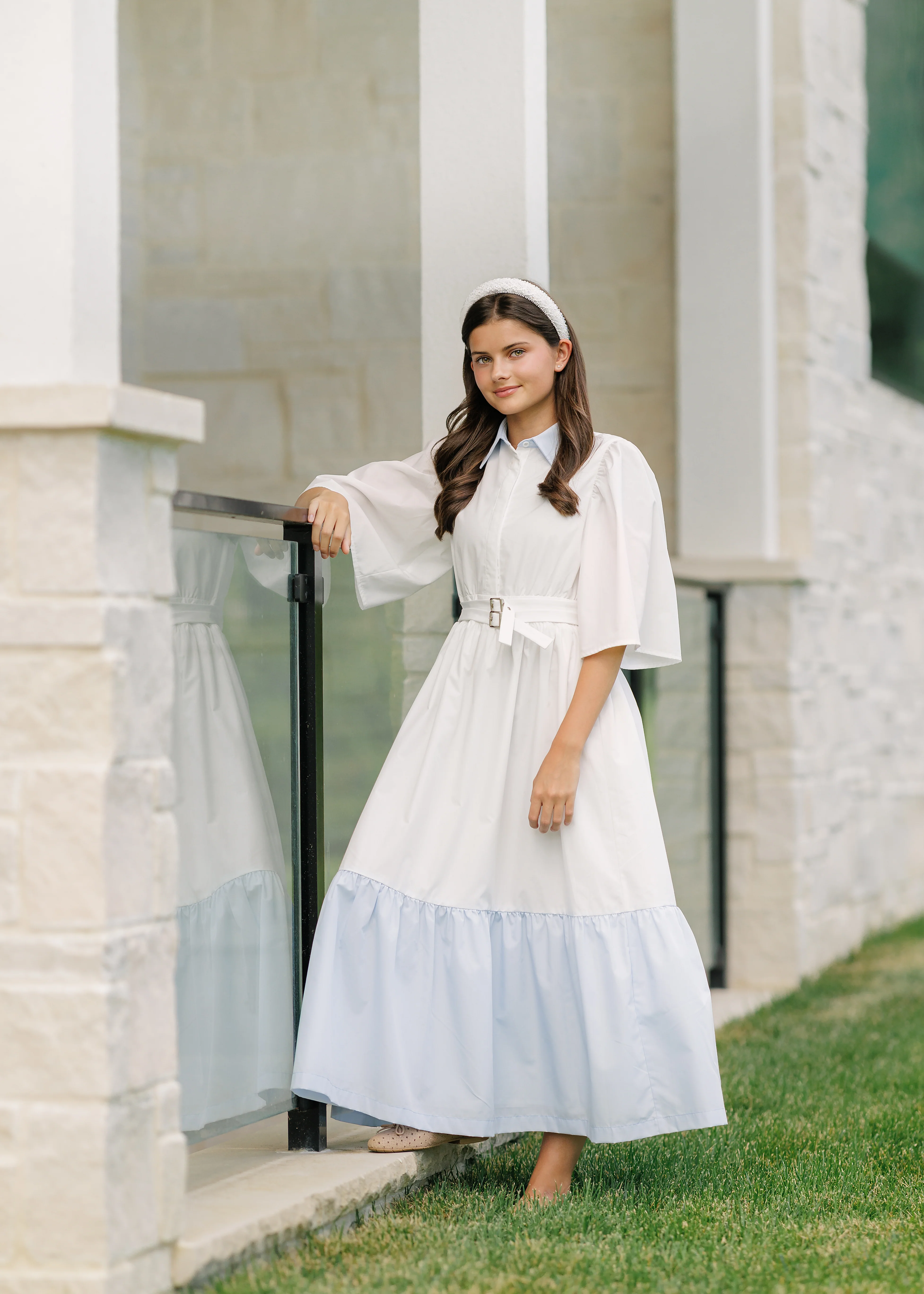 Daintti by Velvette Label White Belted Midi - Image 2