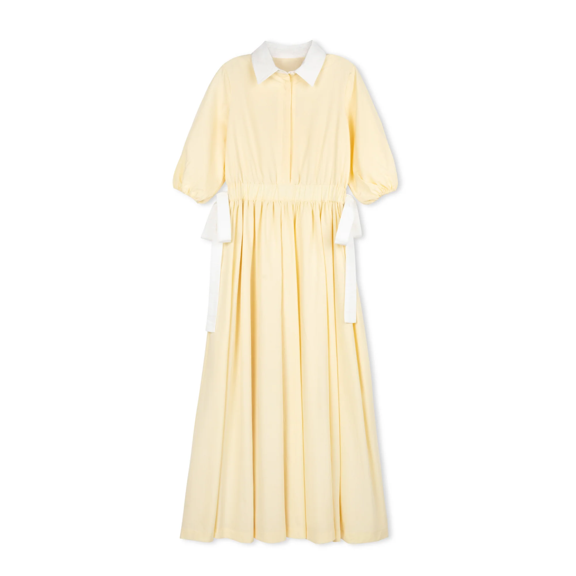 Daintti by Velvette Label Yellow Side Tie Midi