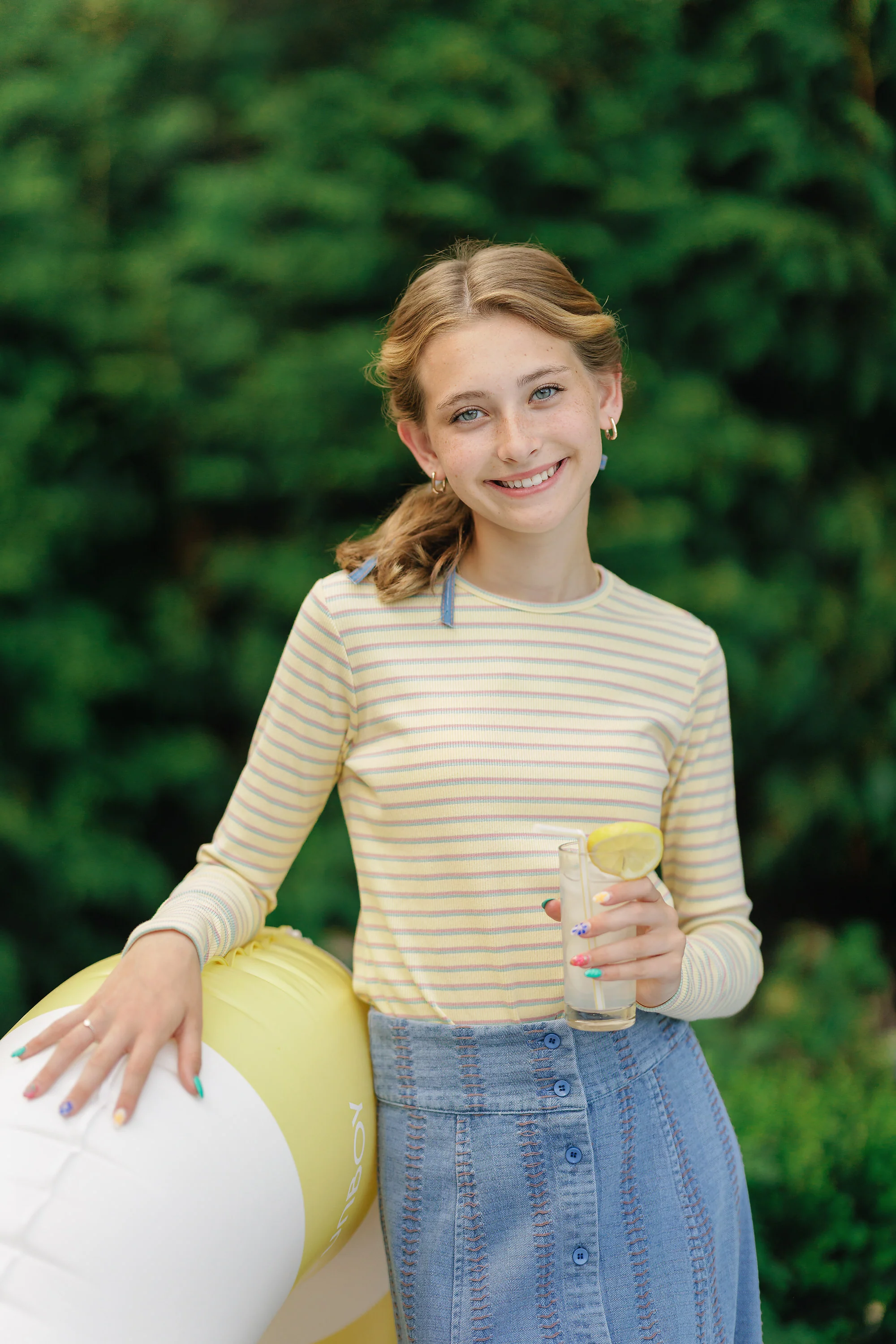 Daintti by Velvette Label Yellow Stripe Tee - Image 2