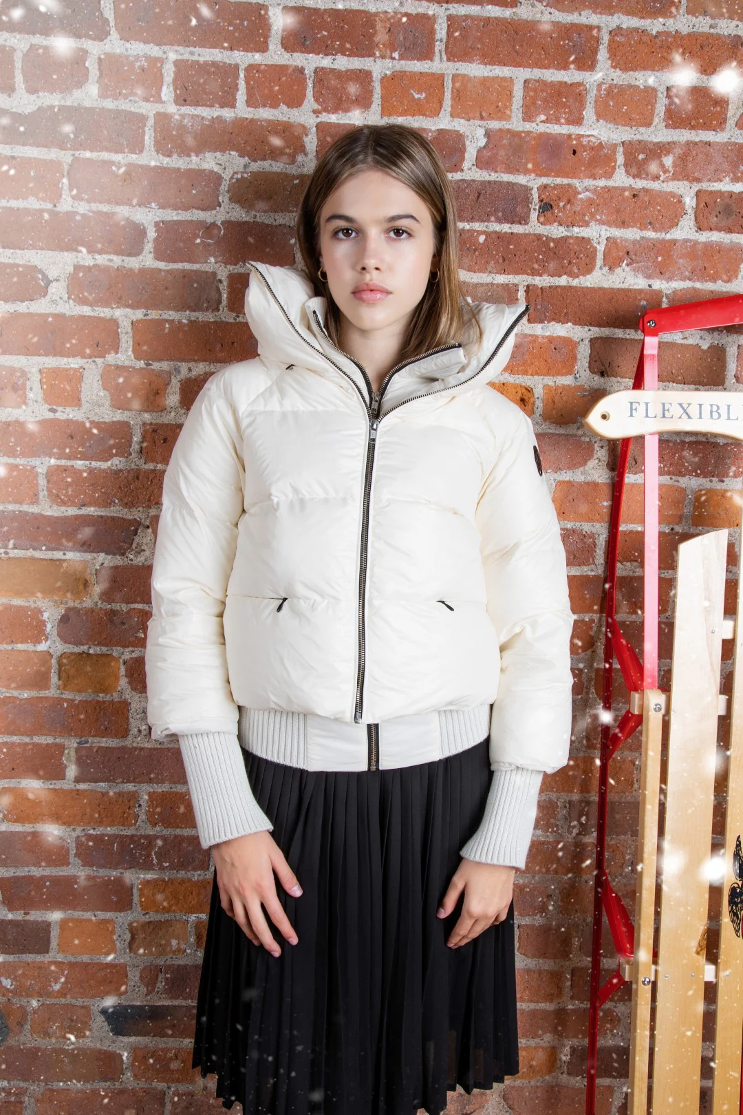 Ellabbe Darcy Double Layer Bomber Ivory - Image 4