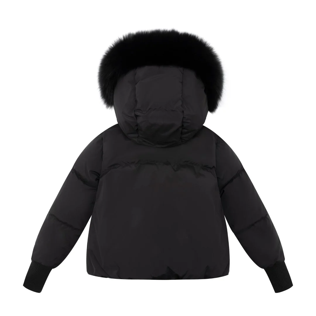 Ellabee Stella Down Fur Jacket Black Fox - Image 2