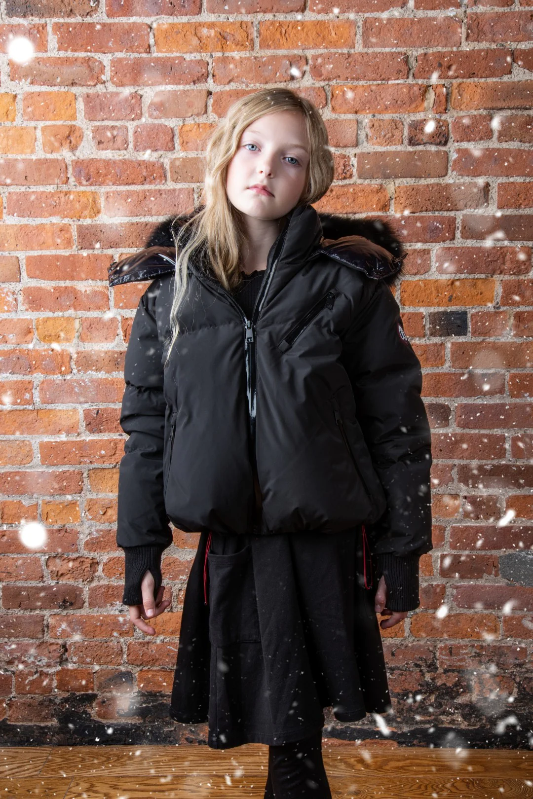 Ellabee Stella Down Fur Jacket Black Fox - Image 7