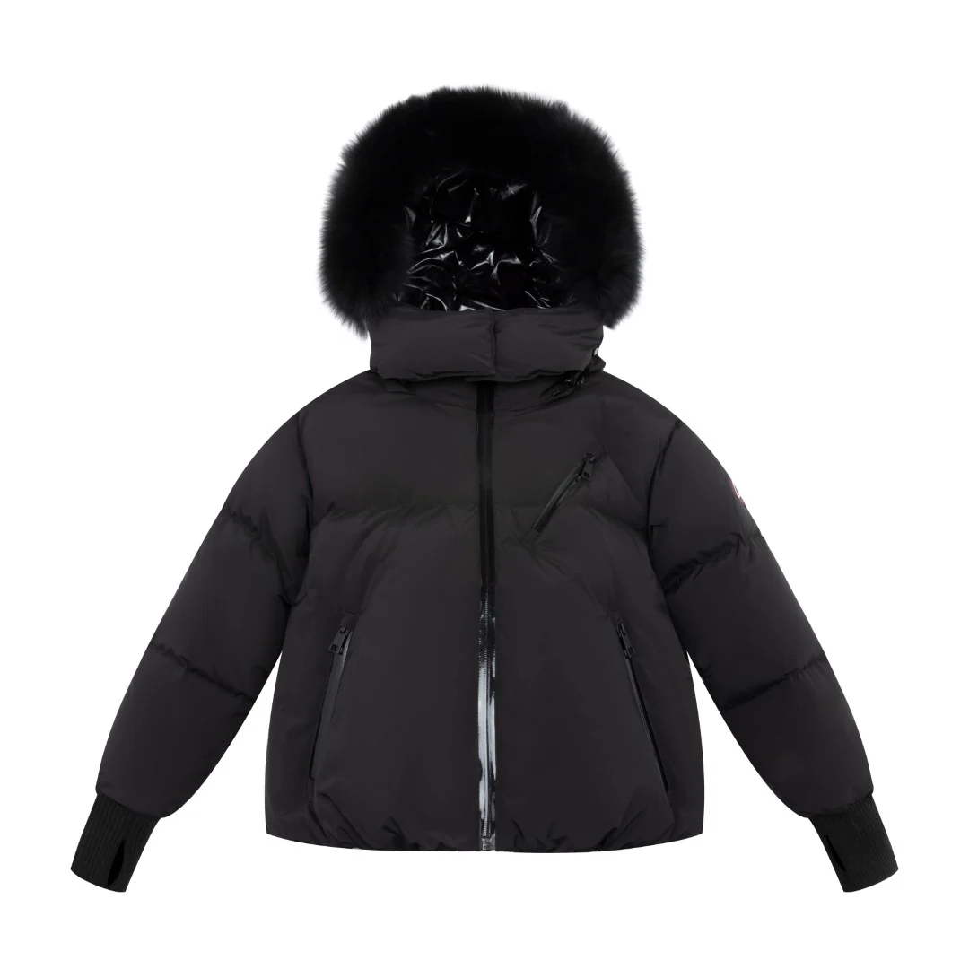 Ellabee Stella Down Fur Jacket Black Fox - Image 8