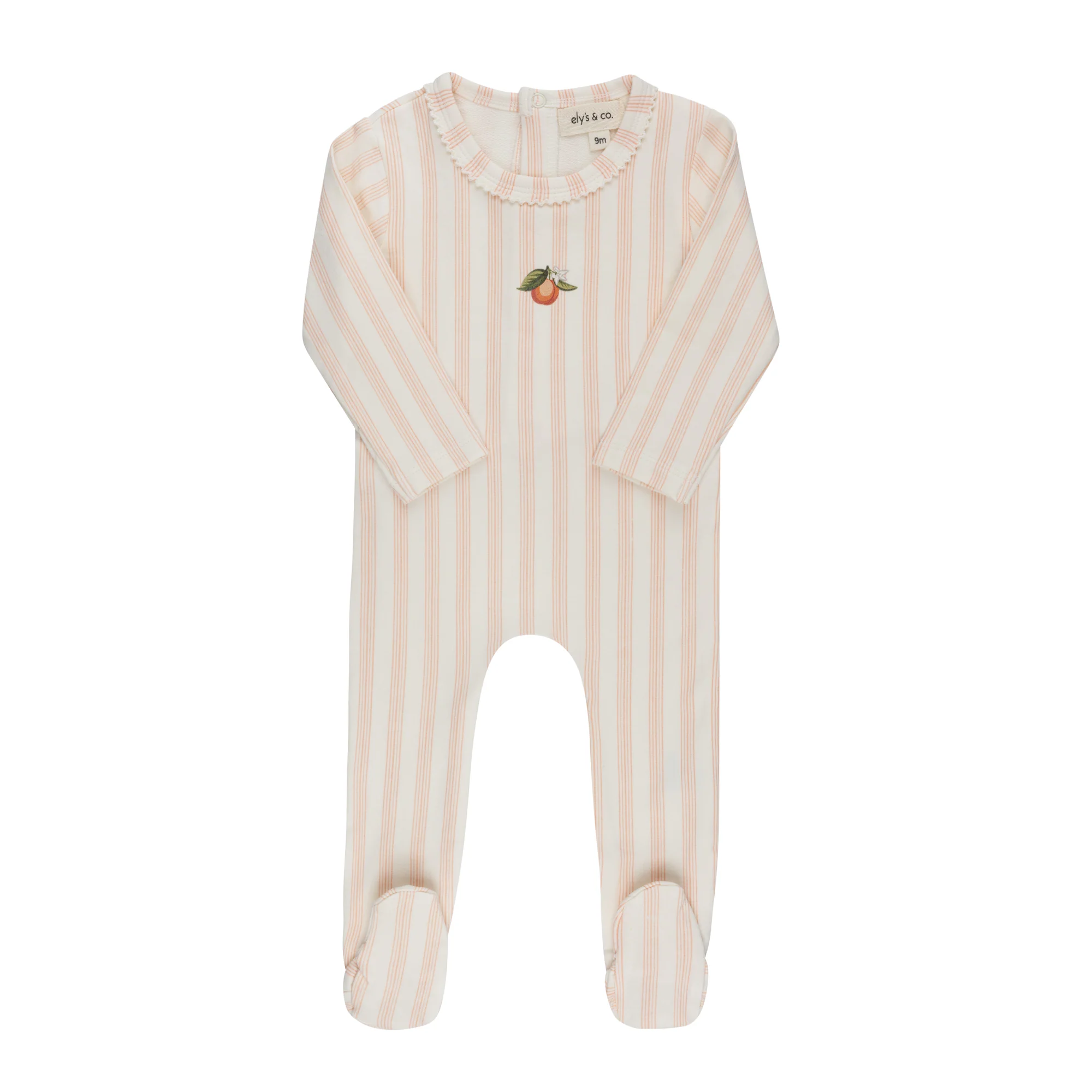 Ely's & Co Fruit Collection Peach Footie + Beanie - Image 2
