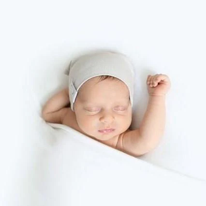 Ely's & Co Grey Jersey Cotton Beanie Hat - Image 2