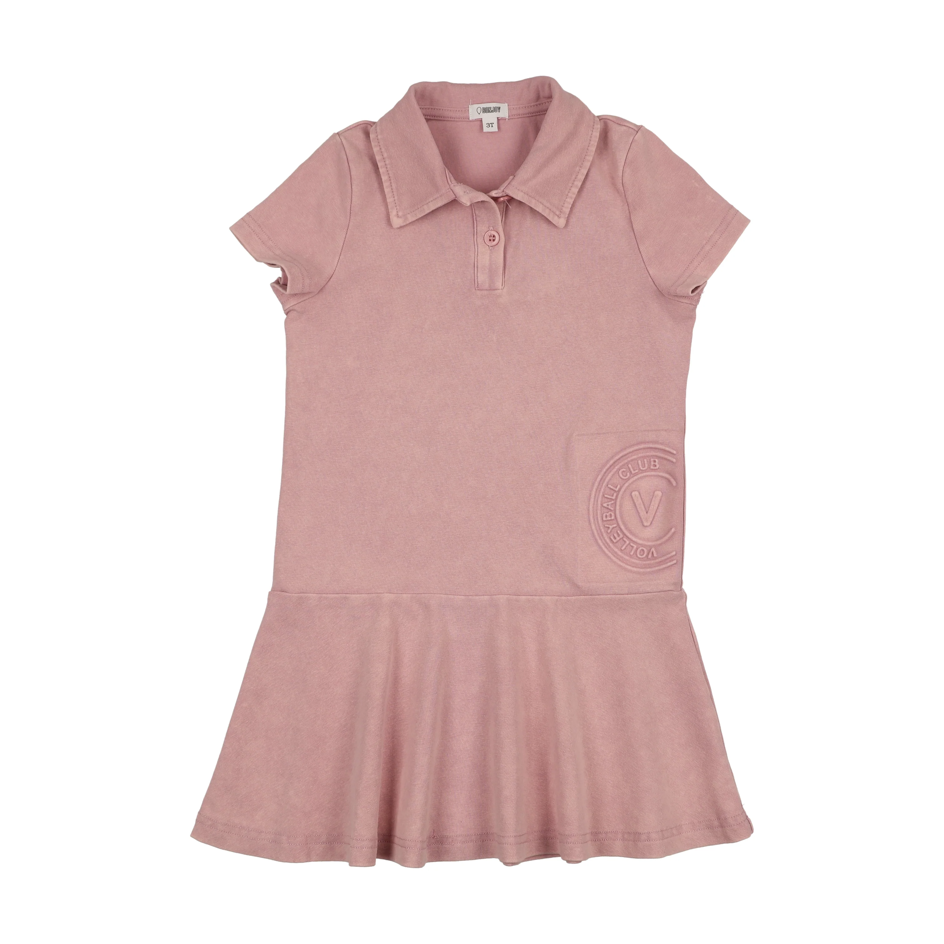 Bonjoy Embossed Volleyball Short Sleeve Dress - Lavender
