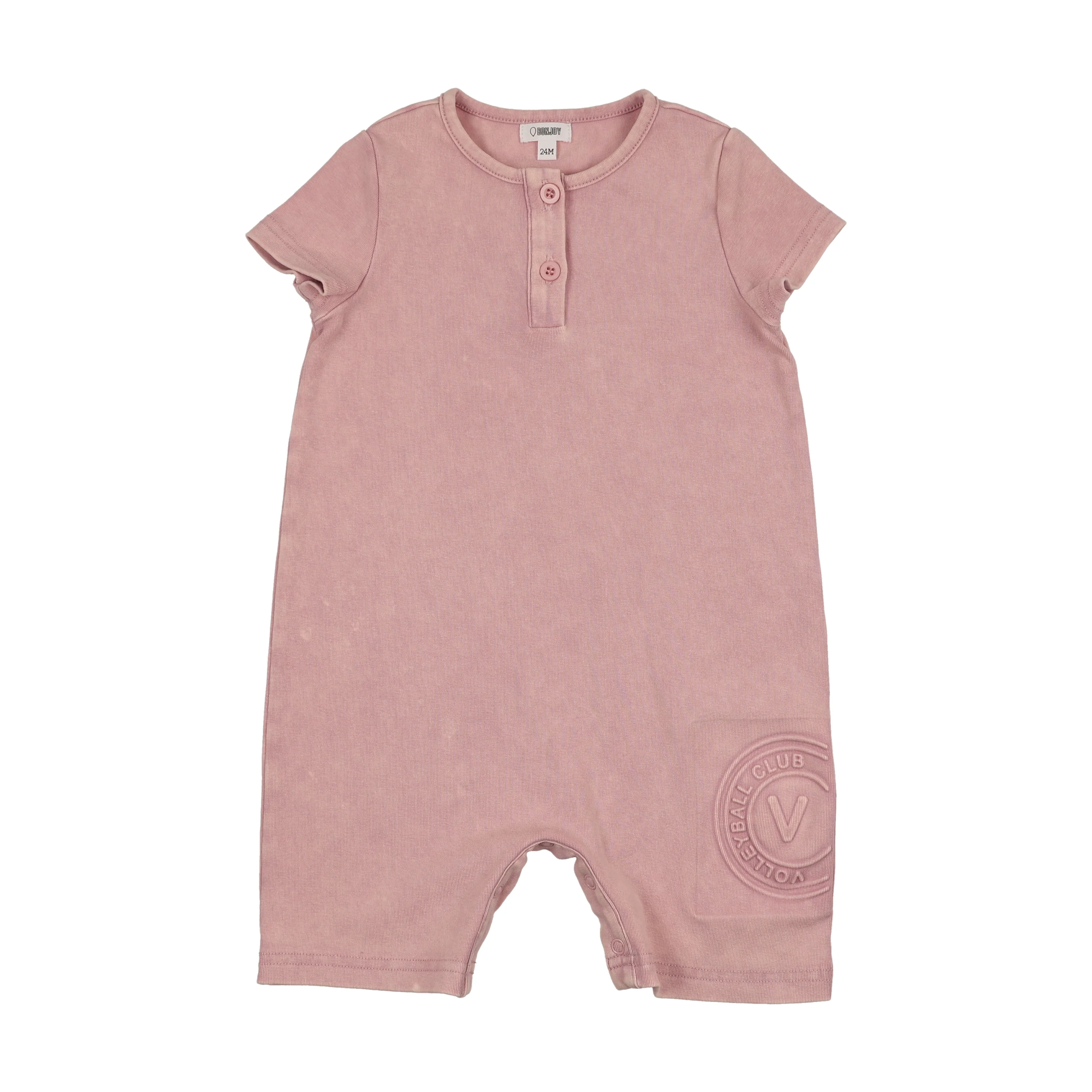 Bonjoy Embossed Volleyball Shorts Romper - Lavender
