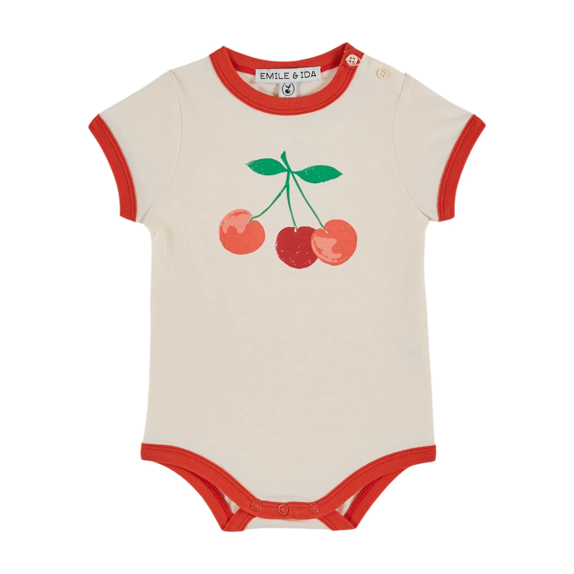 Emile Et Ida Fruit Print Bodysuit (AD011) - Creme