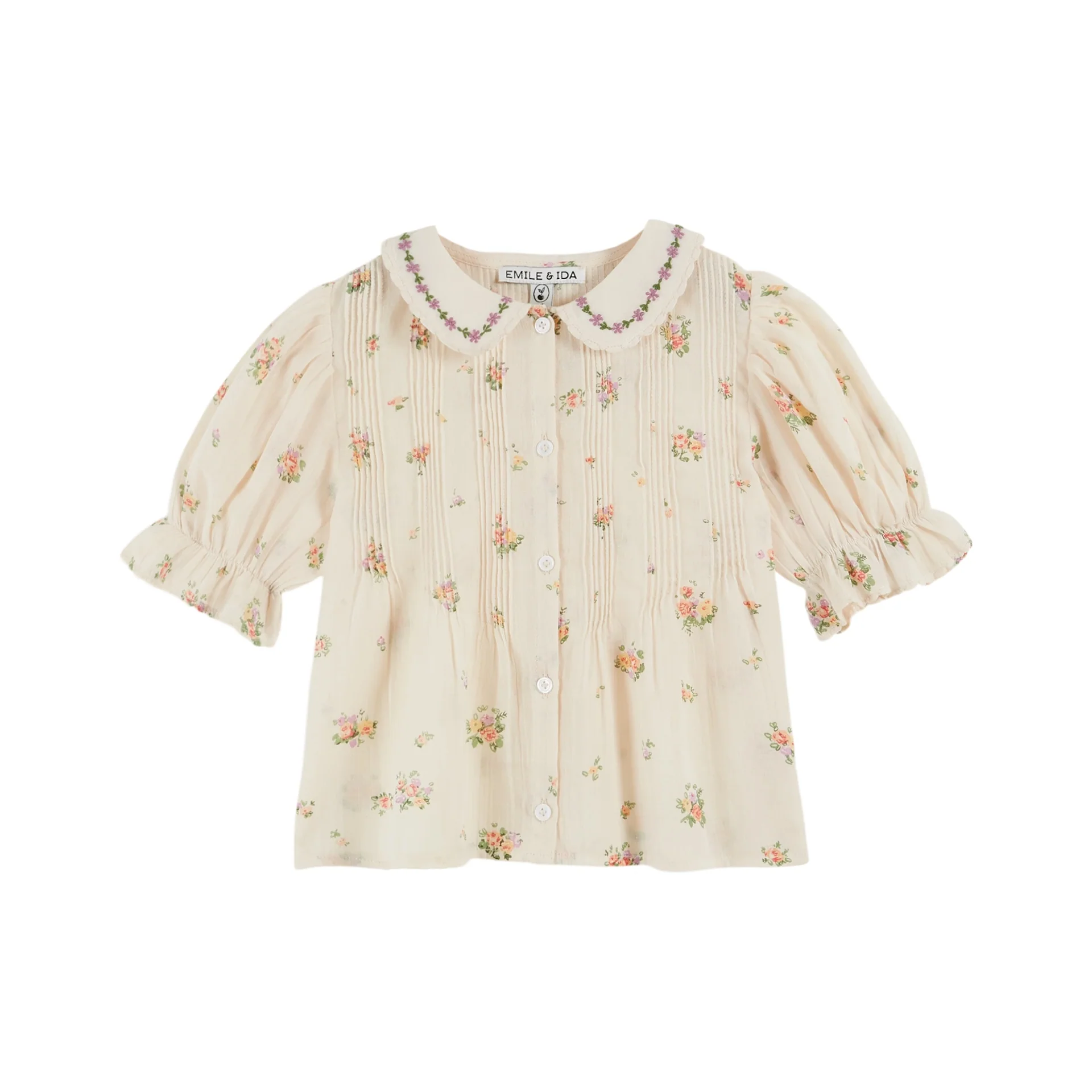 Emile Et Ida Embroidered Printed Blouse (AD032) - Althea
