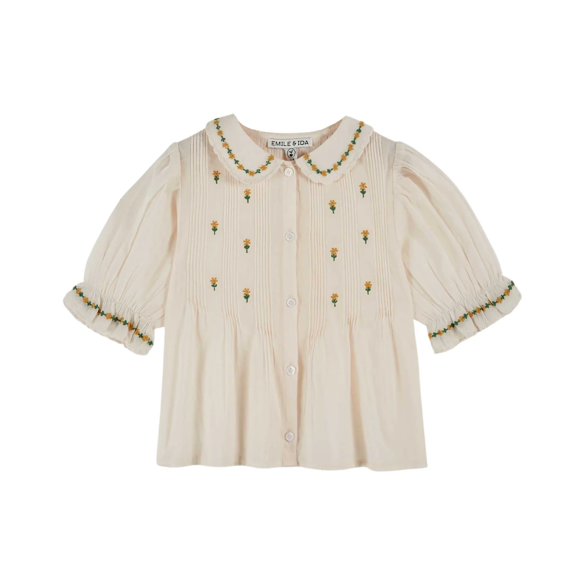 Emile Et Ida Embroidered Blouse (AD041) - Creme