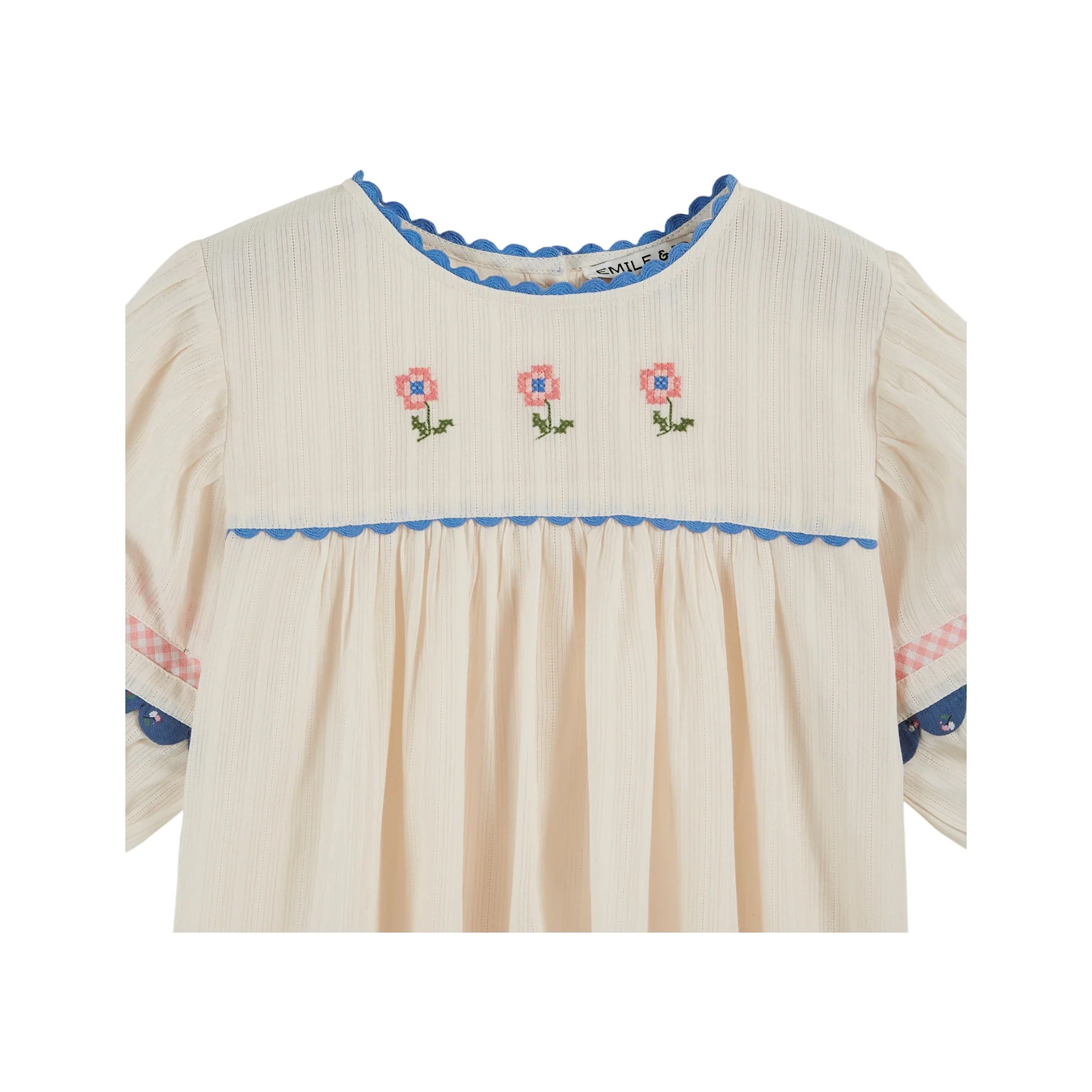 Emile Et Ida Embroidered Blouse (AD044) - Creme - Image 2