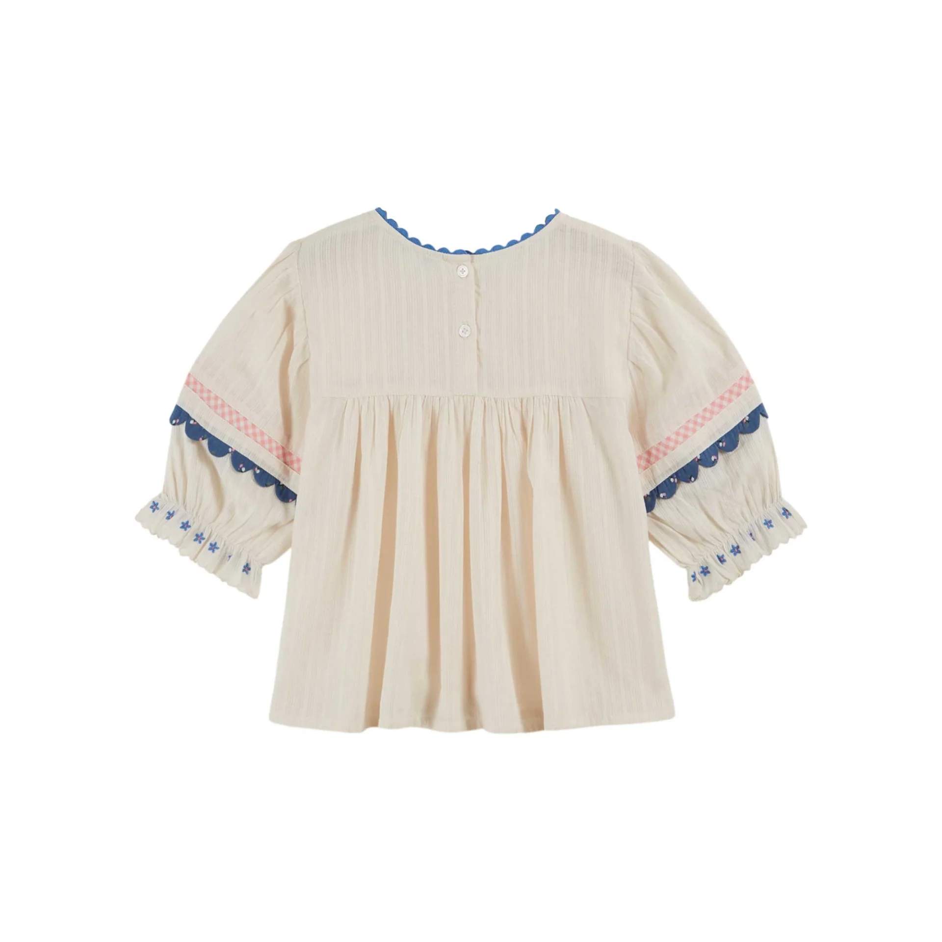 Emile Et Ida Embroidered Blouse (AD044) - Creme - Image 3