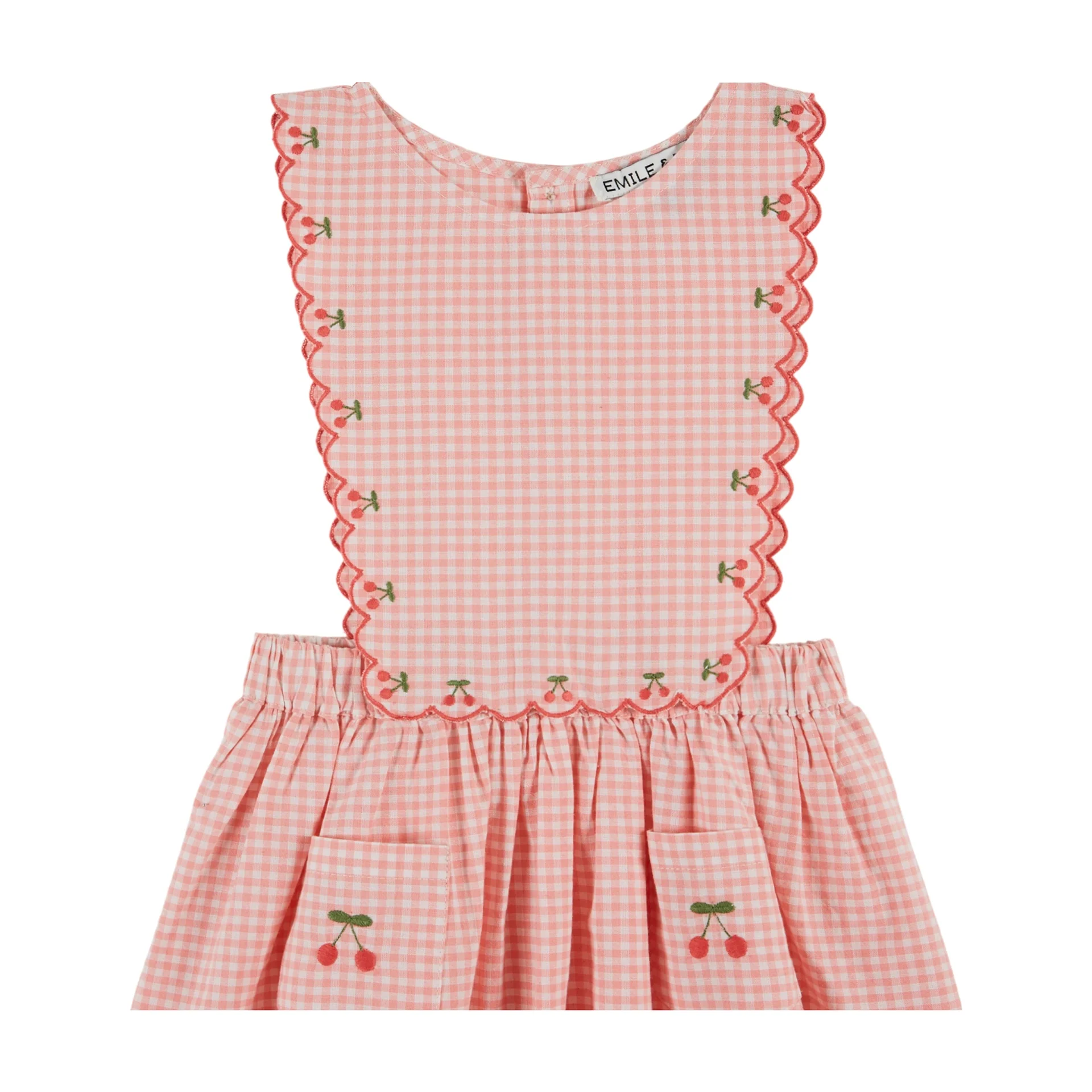 Emile Et Ida Cherry Embroidered Apron Dress (AD067) - Vivi - Image 2