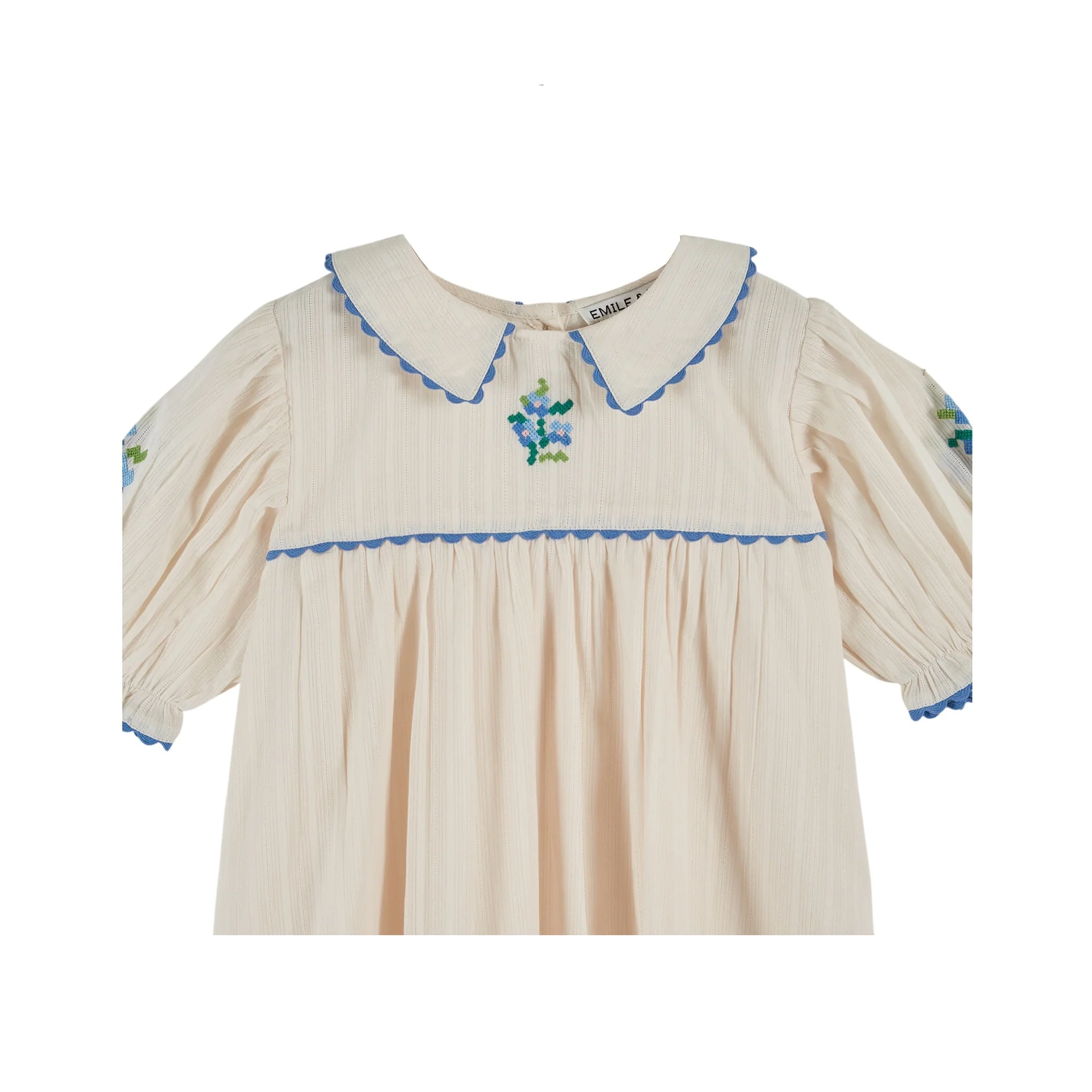 Emile Et Ida Embroidered Dress (AD074) - Creme - Image 2