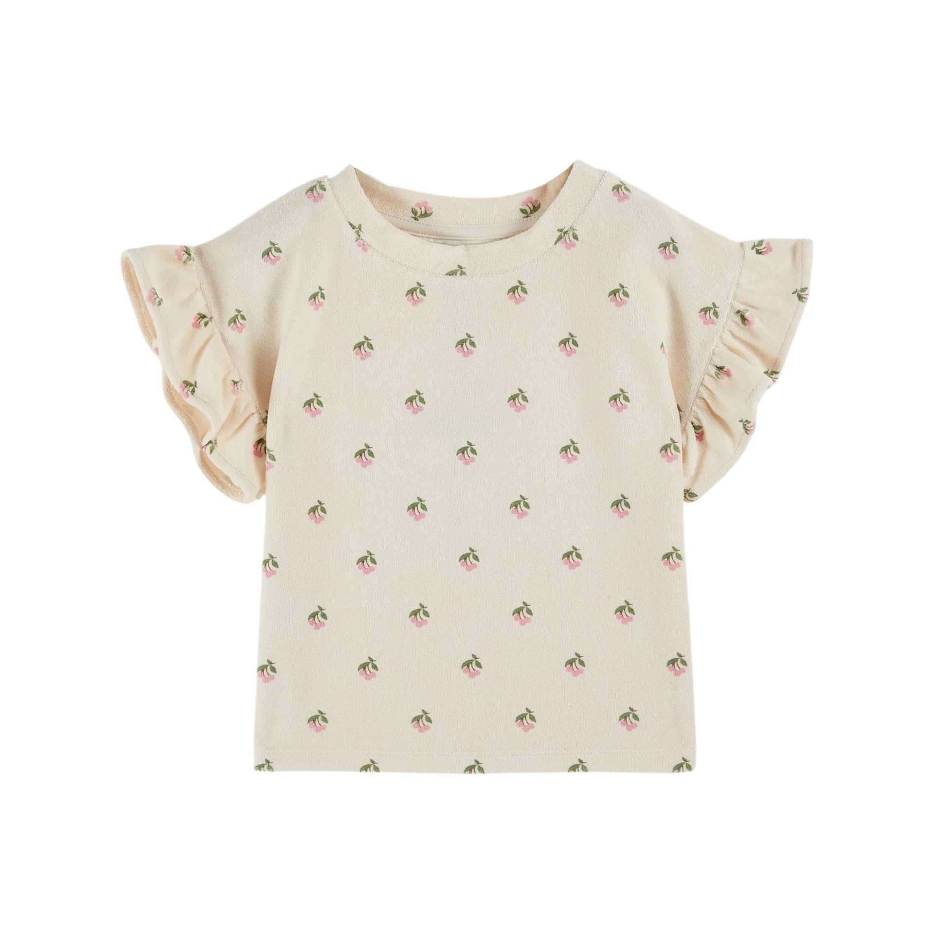 Emile Et Ida Terry Printed Tee Shirt (AD108) - Cerisette Creme