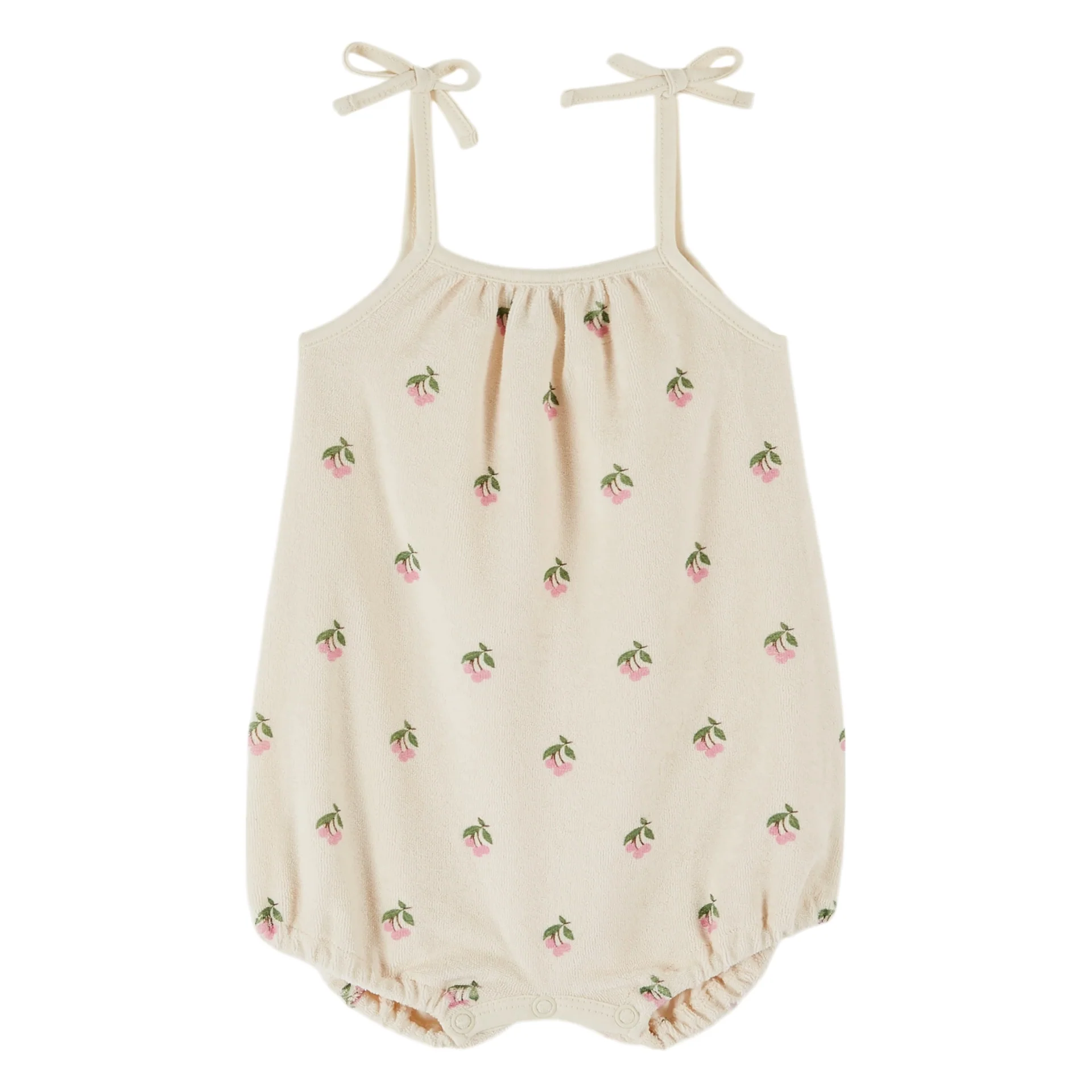 Emile Et Ida Printed Terry Jumpsuit (AD129) - Cerisette Creme