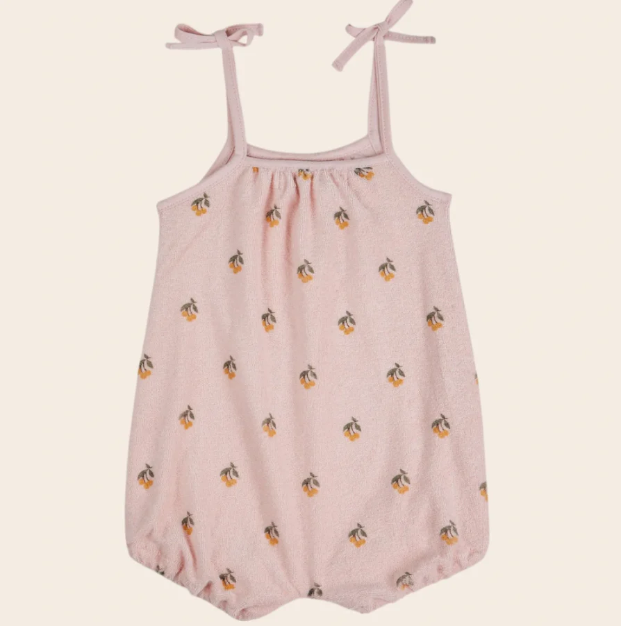 Emile Et Ida Printed Terry Jumpsuit (AD129)- Cerisette Rose