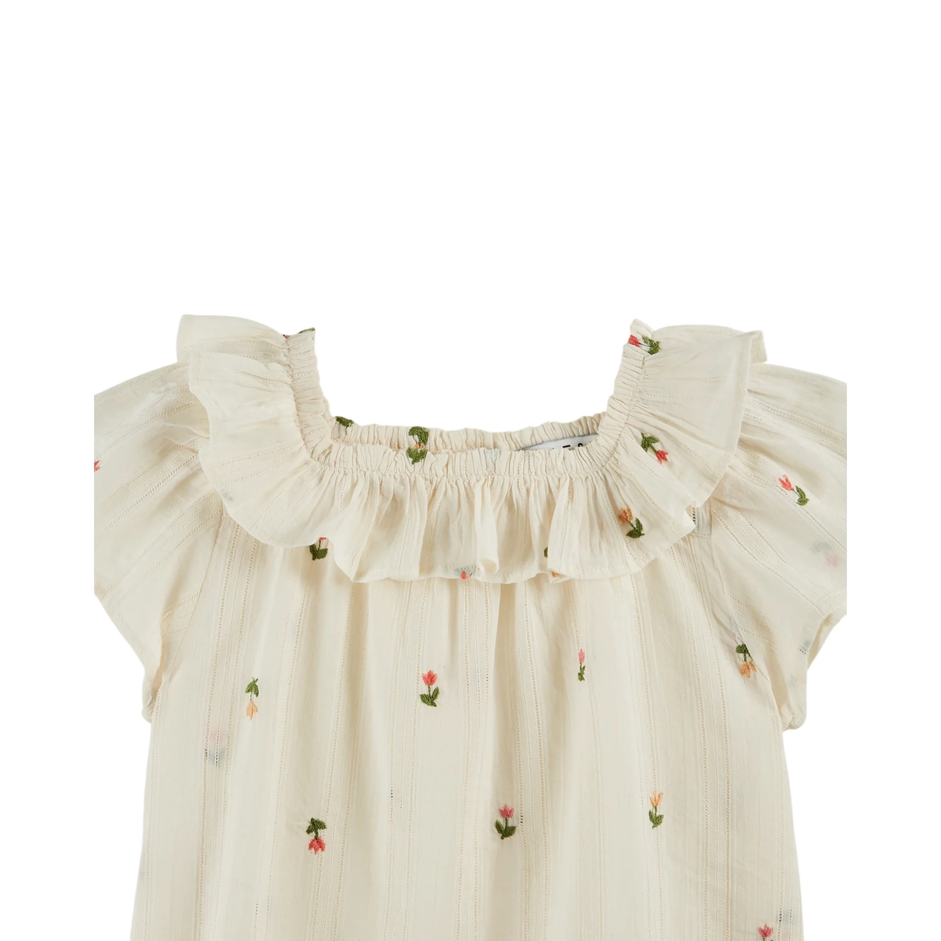 Emile Et Ida All Over Embroidered Blouse 100% Cotton Made In India (AD138) - Creme - Image 2