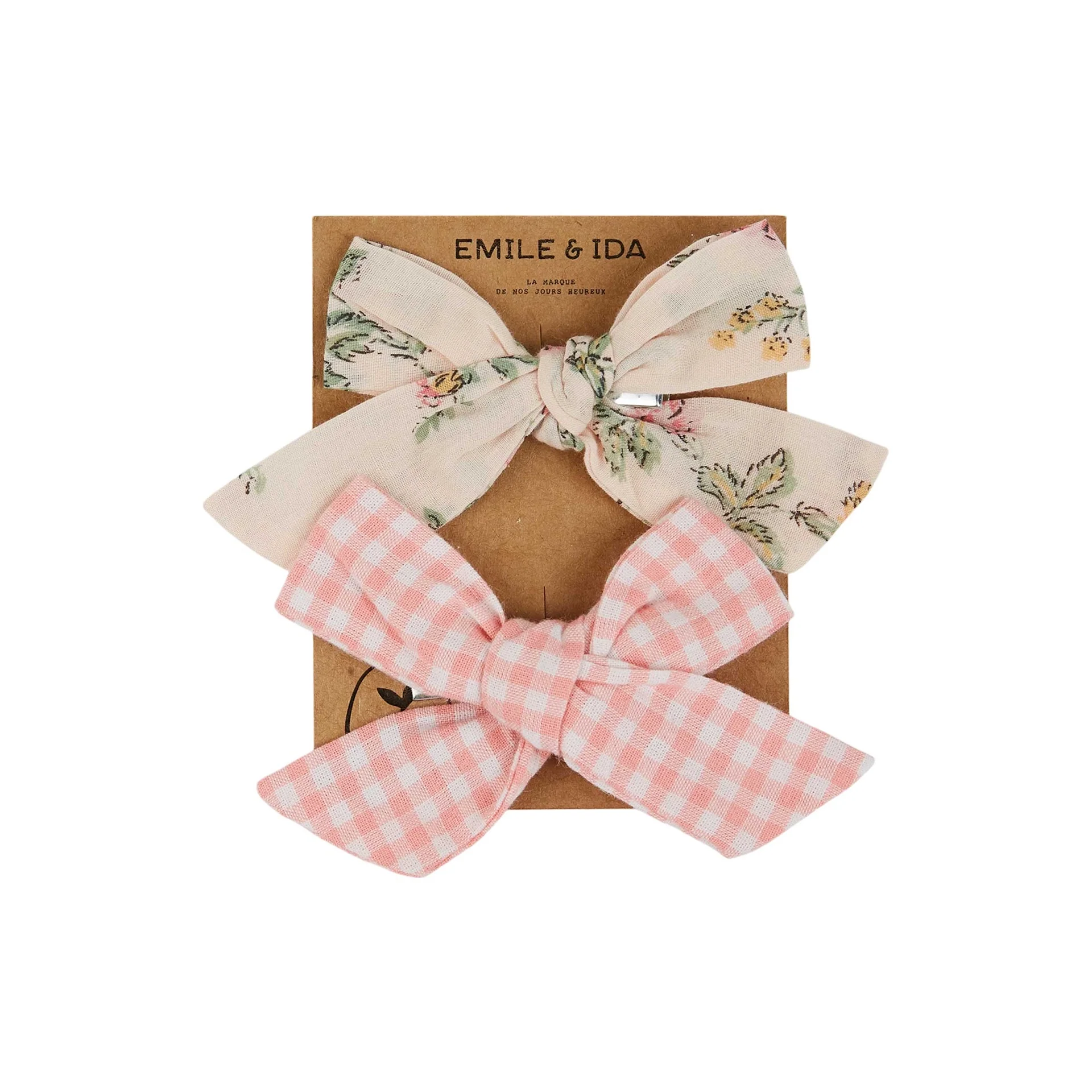 Emile Et Ida Bow Hairclip (ADNOEUD) - Rosier /Vivi