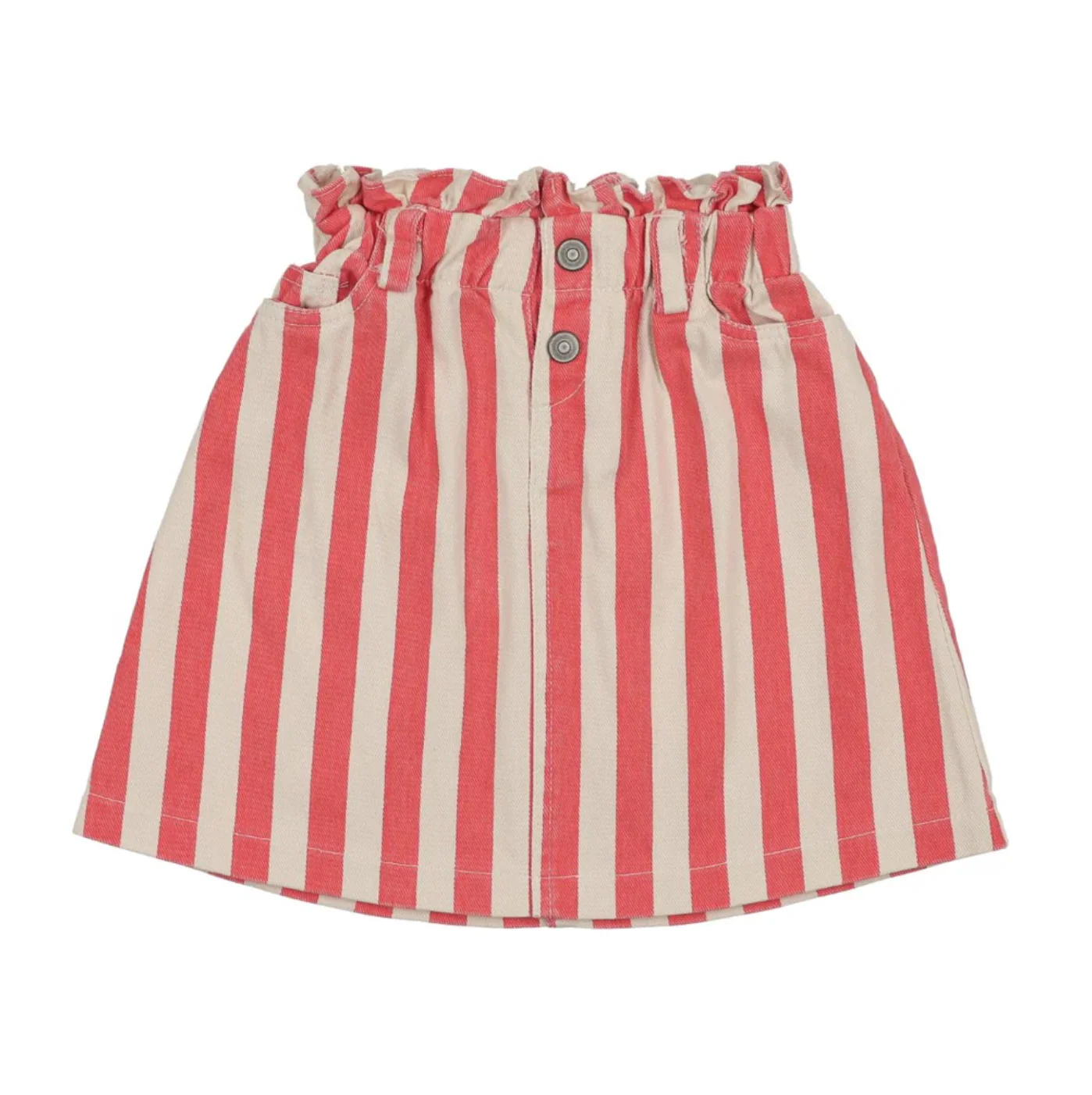Farren And Me Bermuda Striped Skirt- Coral Stripes (fss26-bs04)