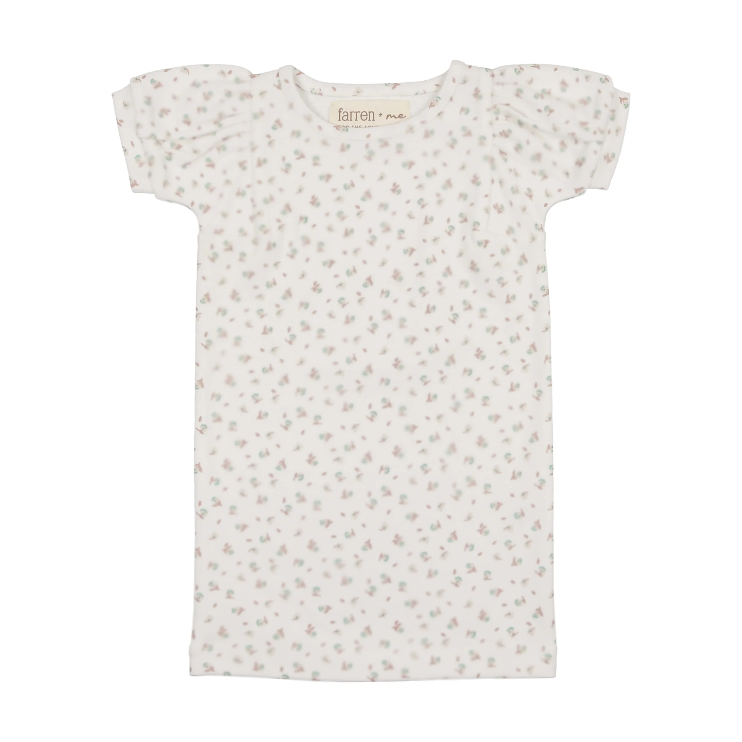 Farren + Me floral print Balloon short sleeve t- shirt(F277)