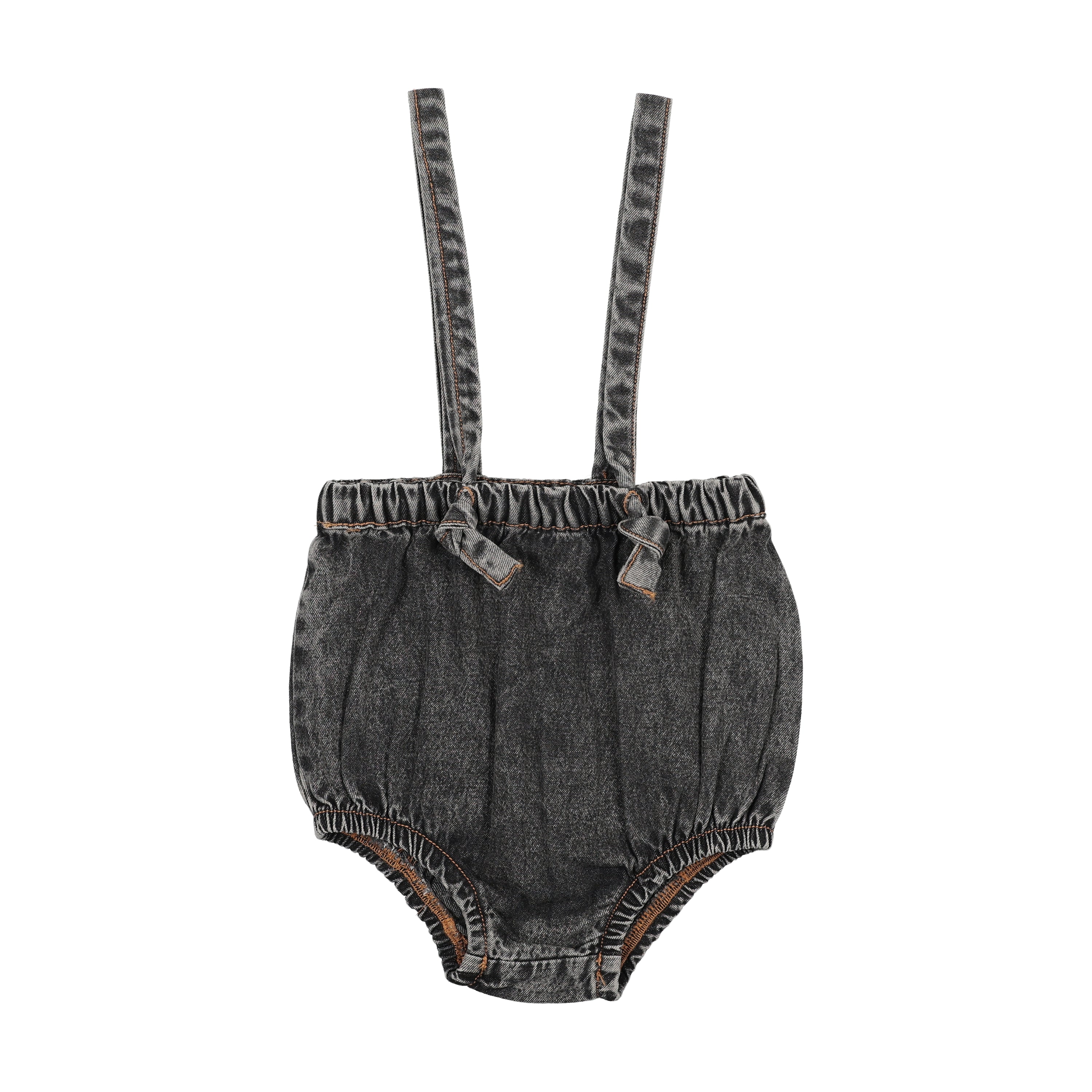 Farren And Me Strap Overalls W Back Pockets - Black Denim