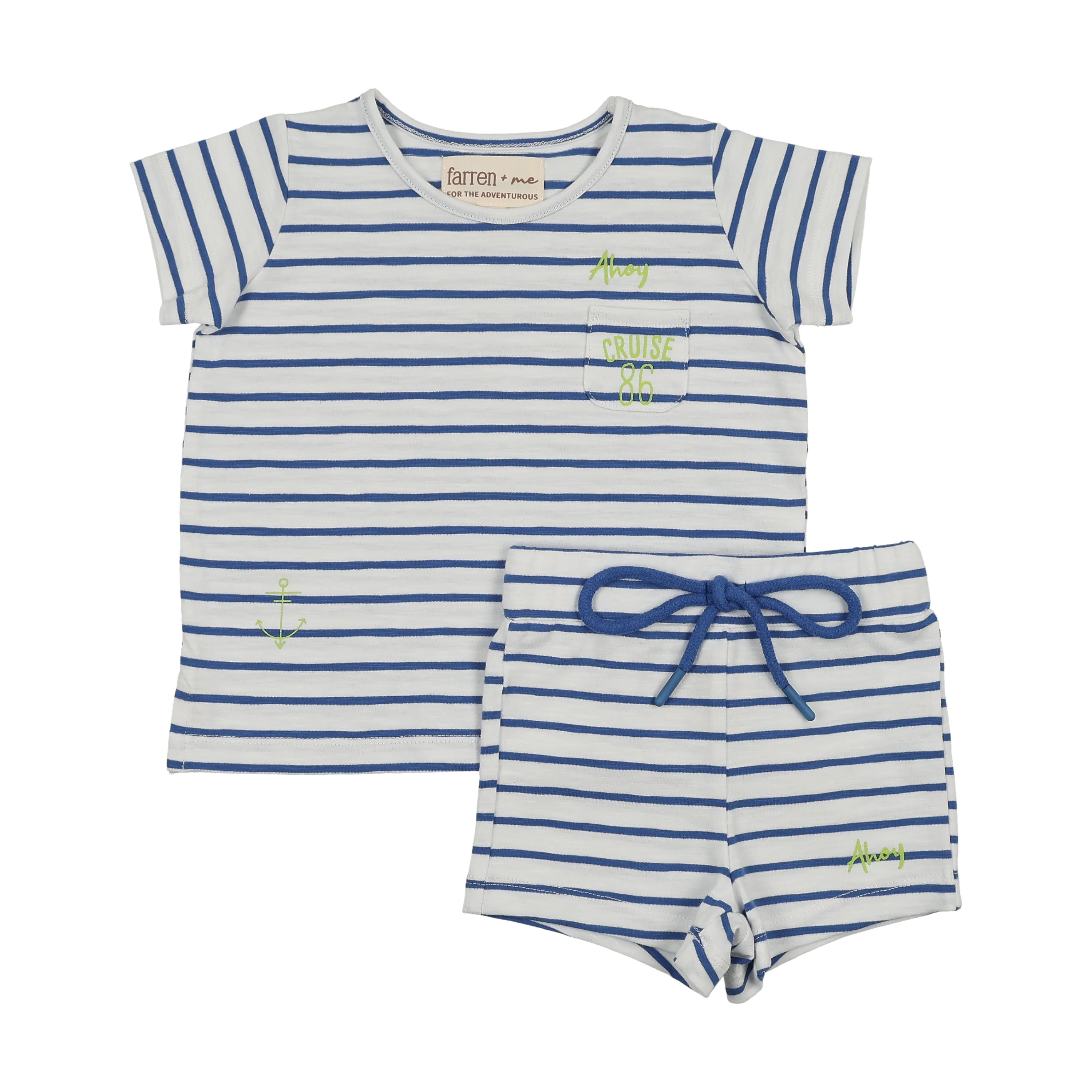 Farren And Me Track Set - Royal Blue Stripes