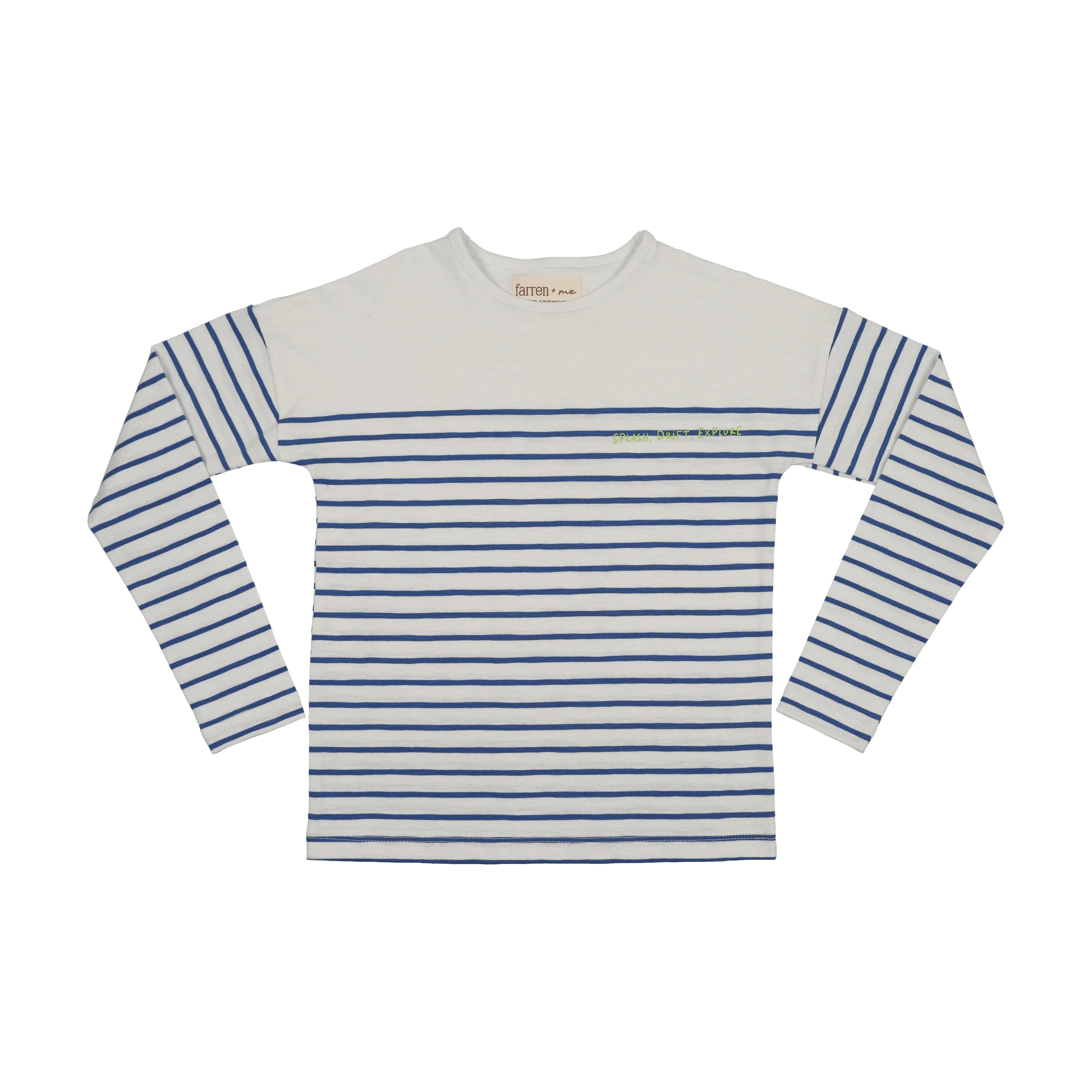 Farren And Me Drop Sleeve Top - Royal Blue Stripes