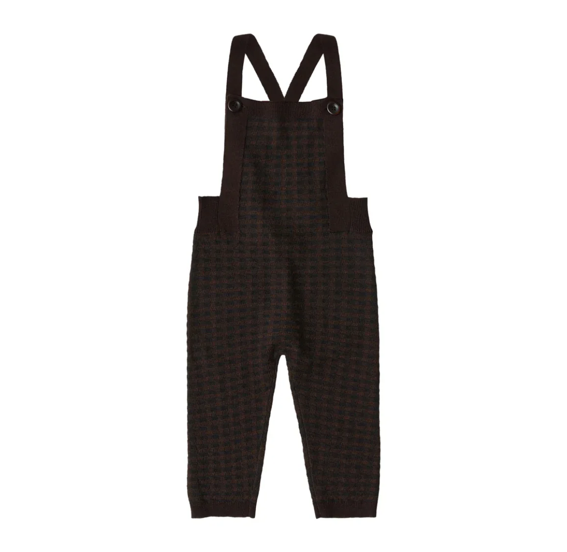 Fub Mocca/Dark Navy Baby Checked Overalls (6925 AW)