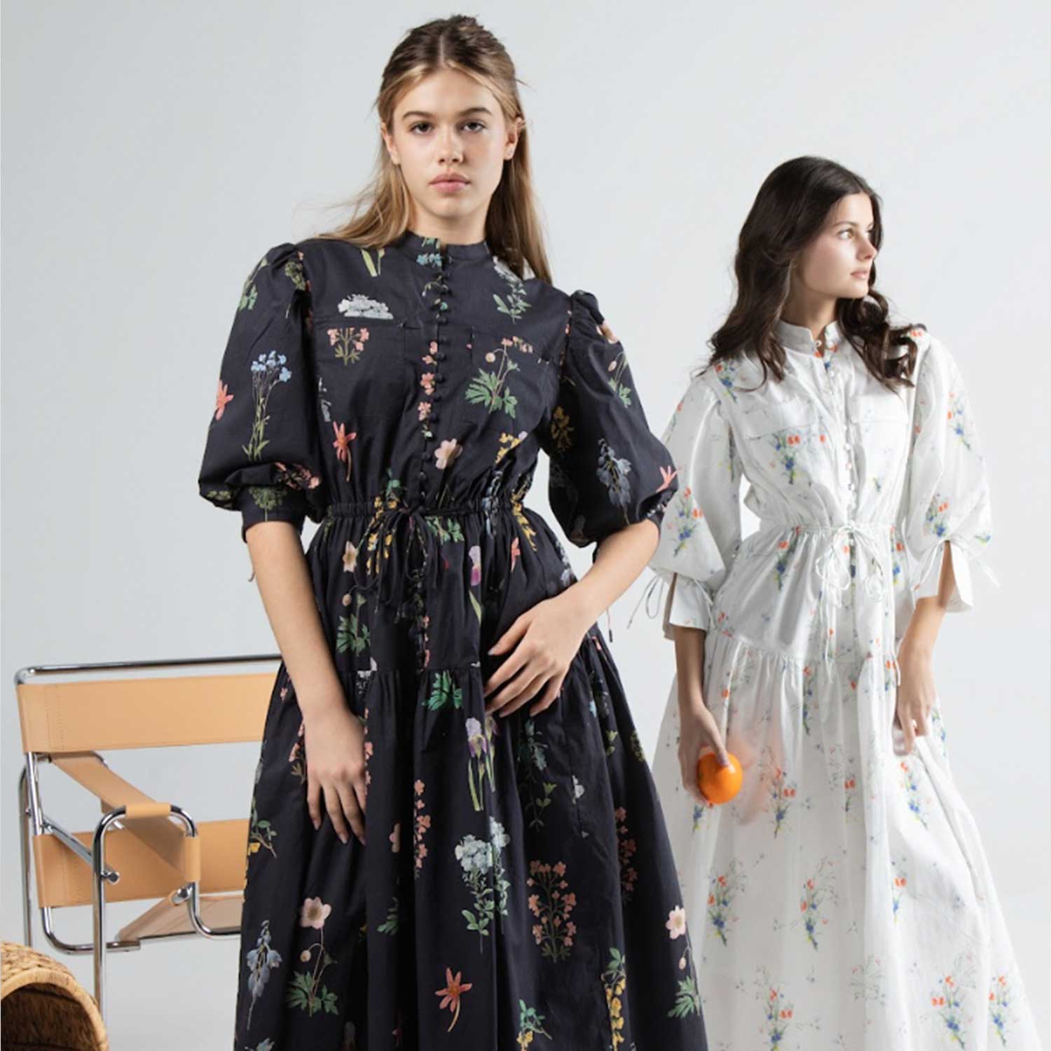 HEV Black Floral Small Buttons (HDR701) - Image 4