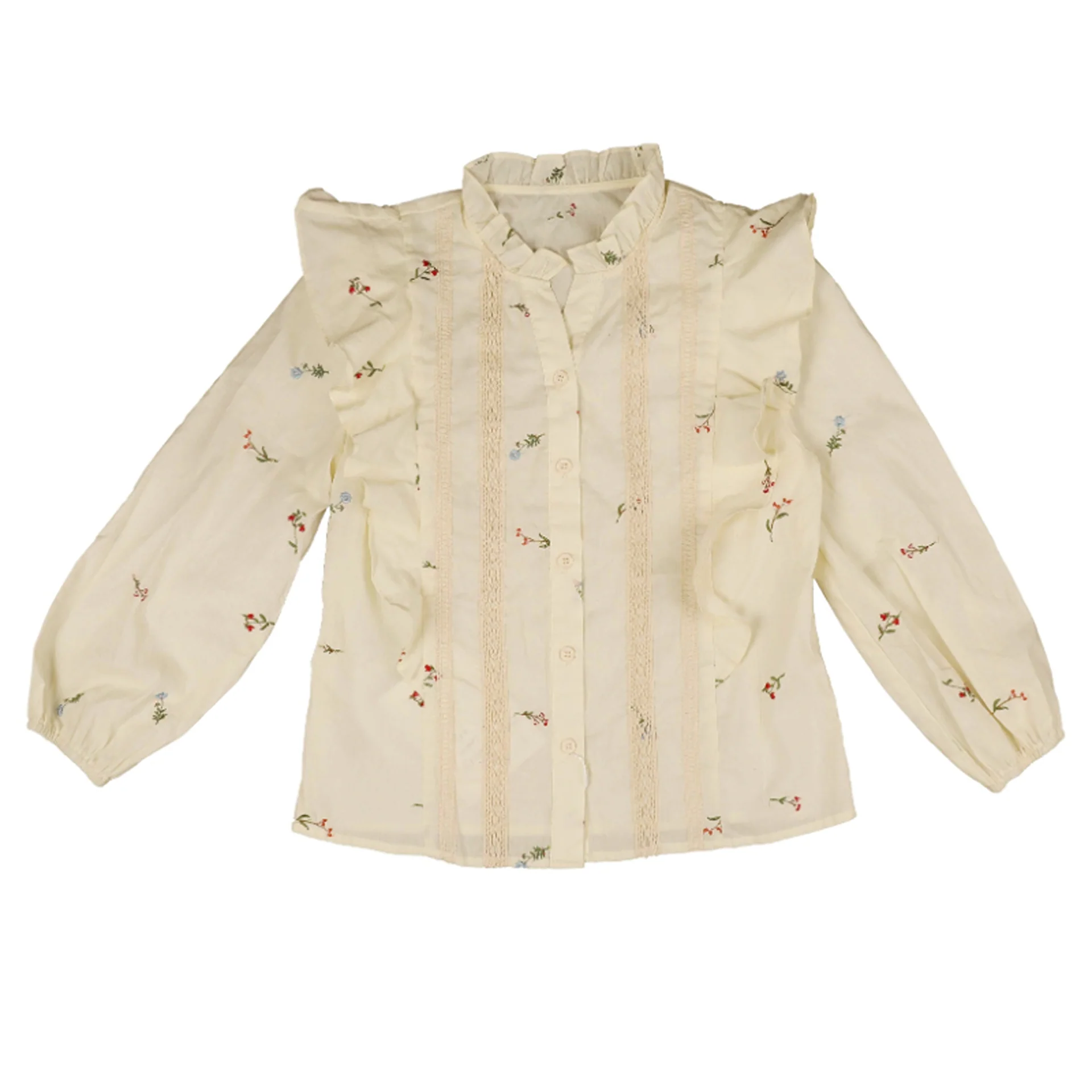 HEV Lemon Floral Embroidery Shirt HSH767