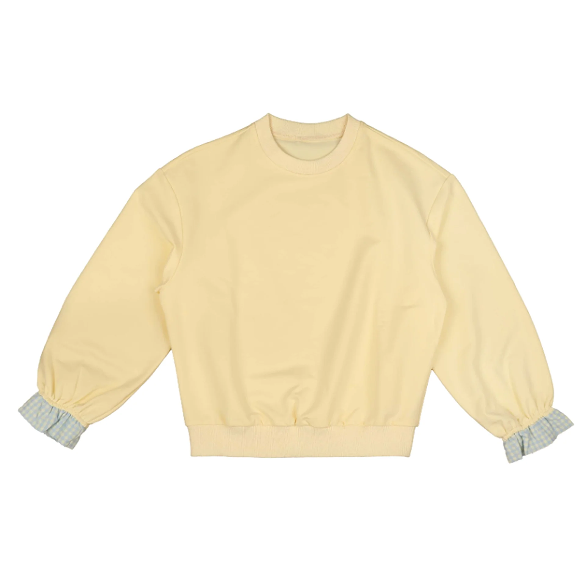 HEV Lemon Tshirt With Frill Cuff Trim