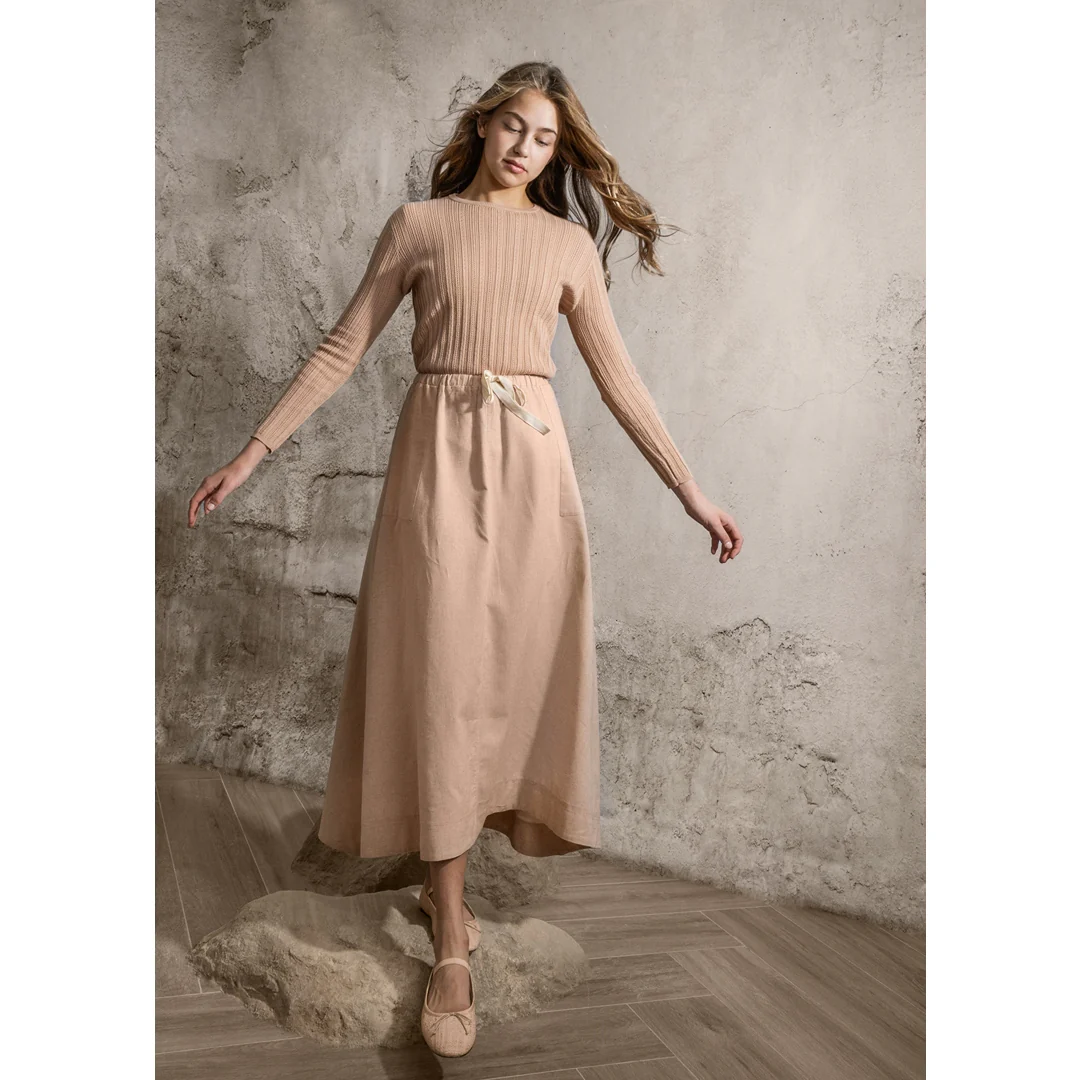 HEV Peach Basic Ribbed Knit Textured Shell - Image 2