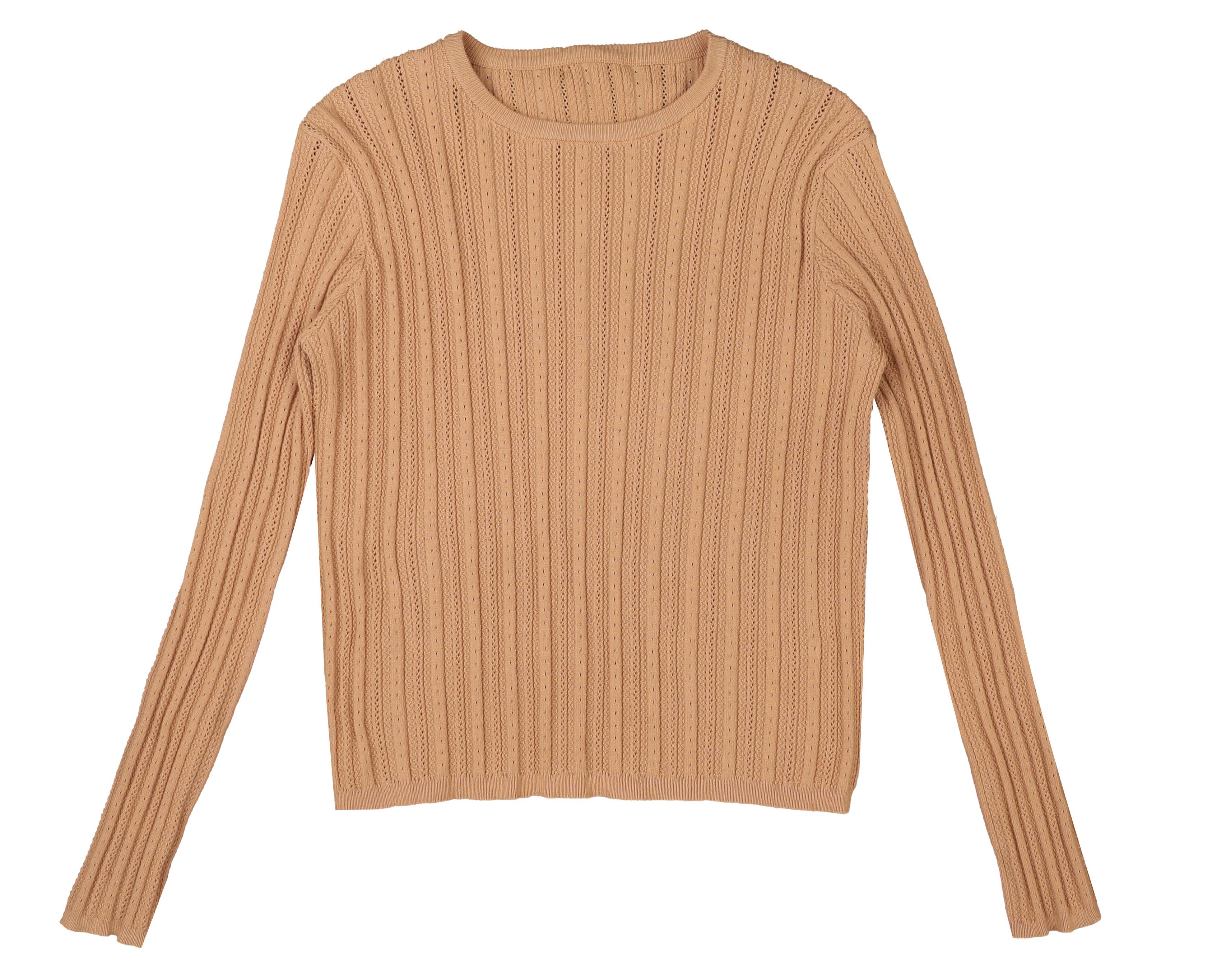 HEV Peach Basic Ribbed Knit Textured Shell - Image 3