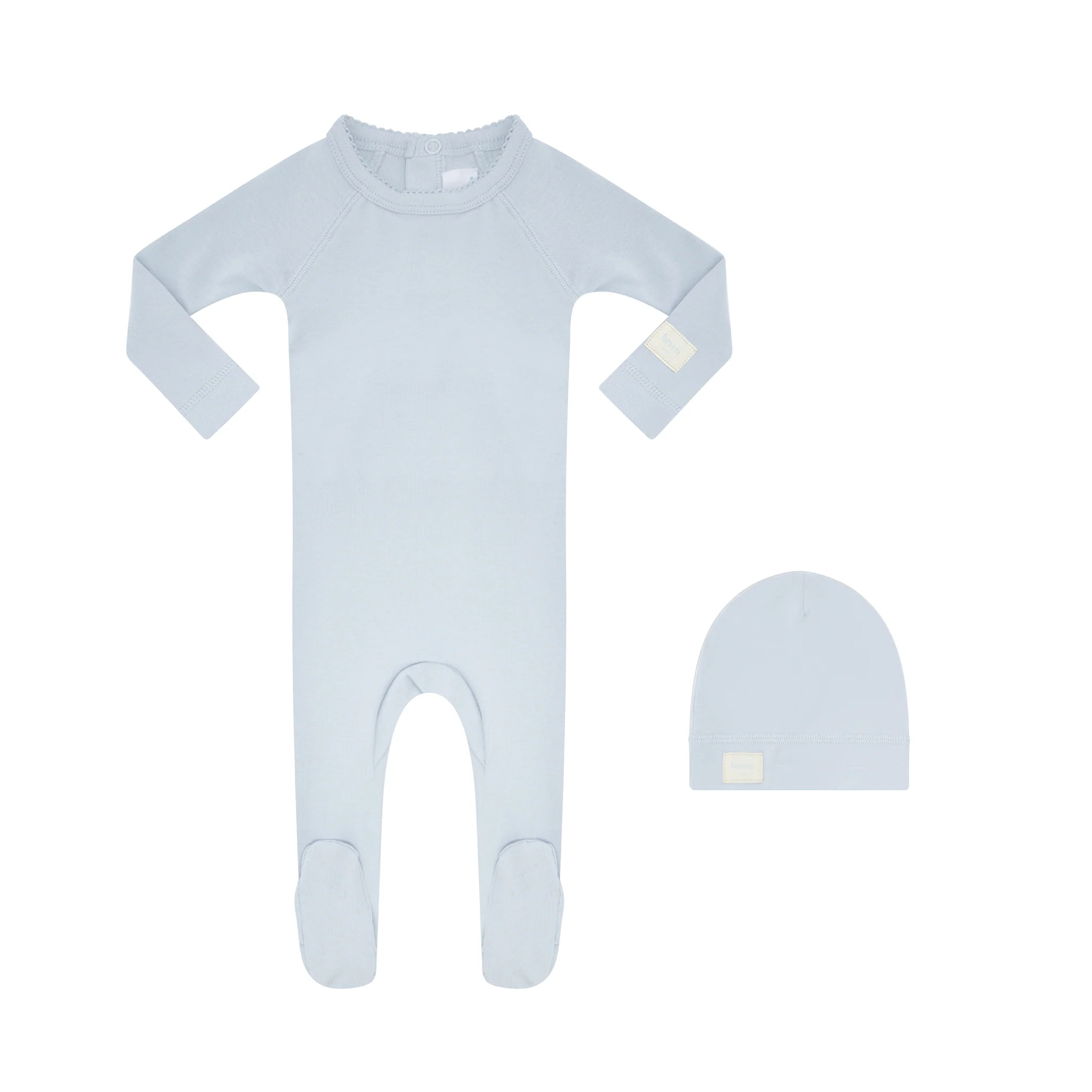 Heven Child Footie + Hat Lt Blue (H70)