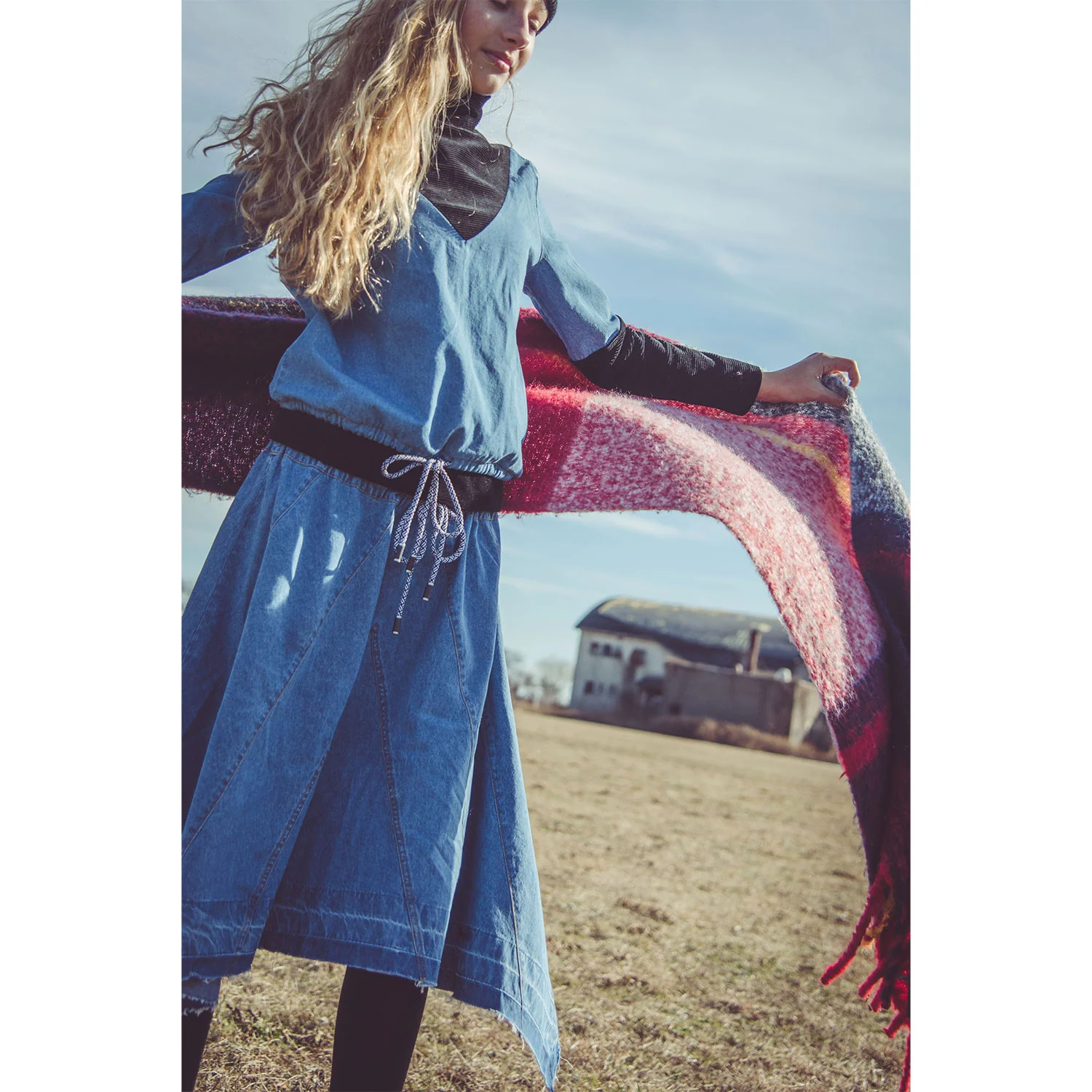 Hey Kid Denim and Corduroy Skirt - Image 3