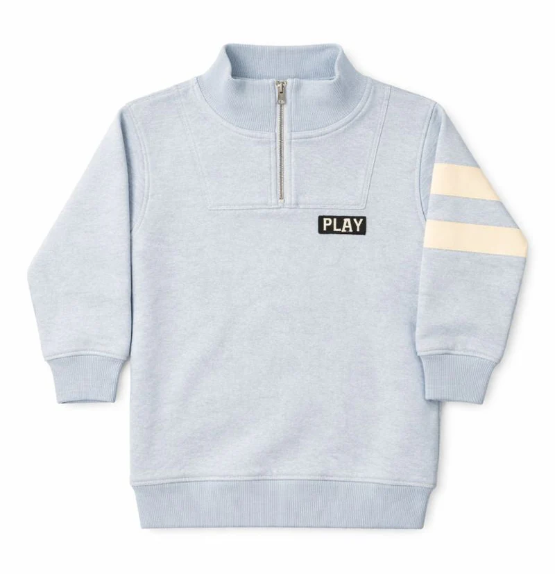 PLAY HOLIDAY HALF ZIP STRIPE SKY