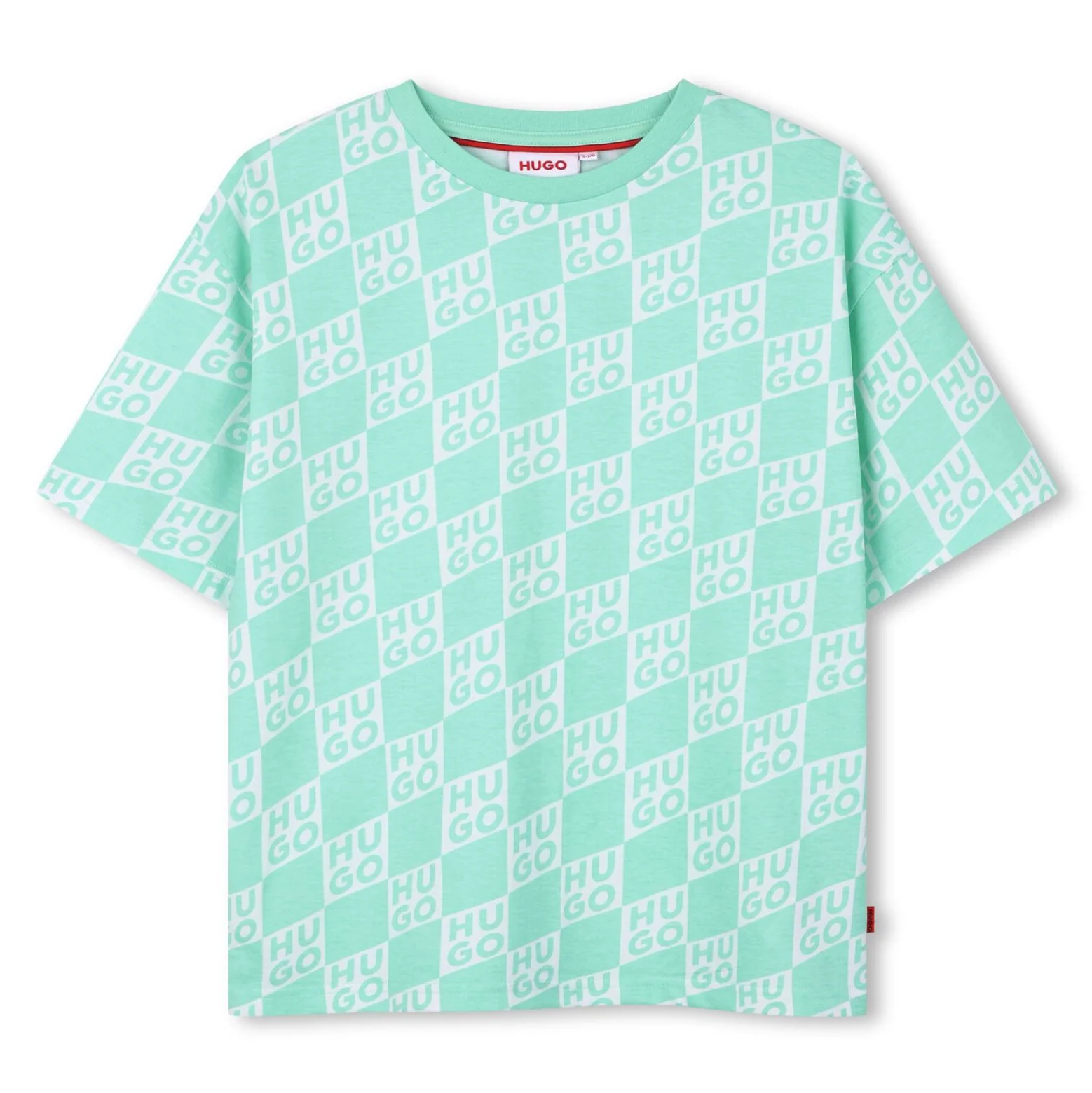 Hugo Green All Over Monogram Print Tee