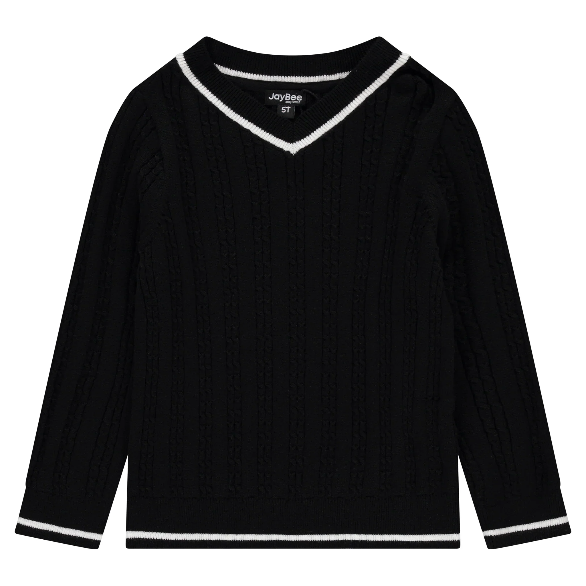 Jaybee Black Cable Knit Sweater