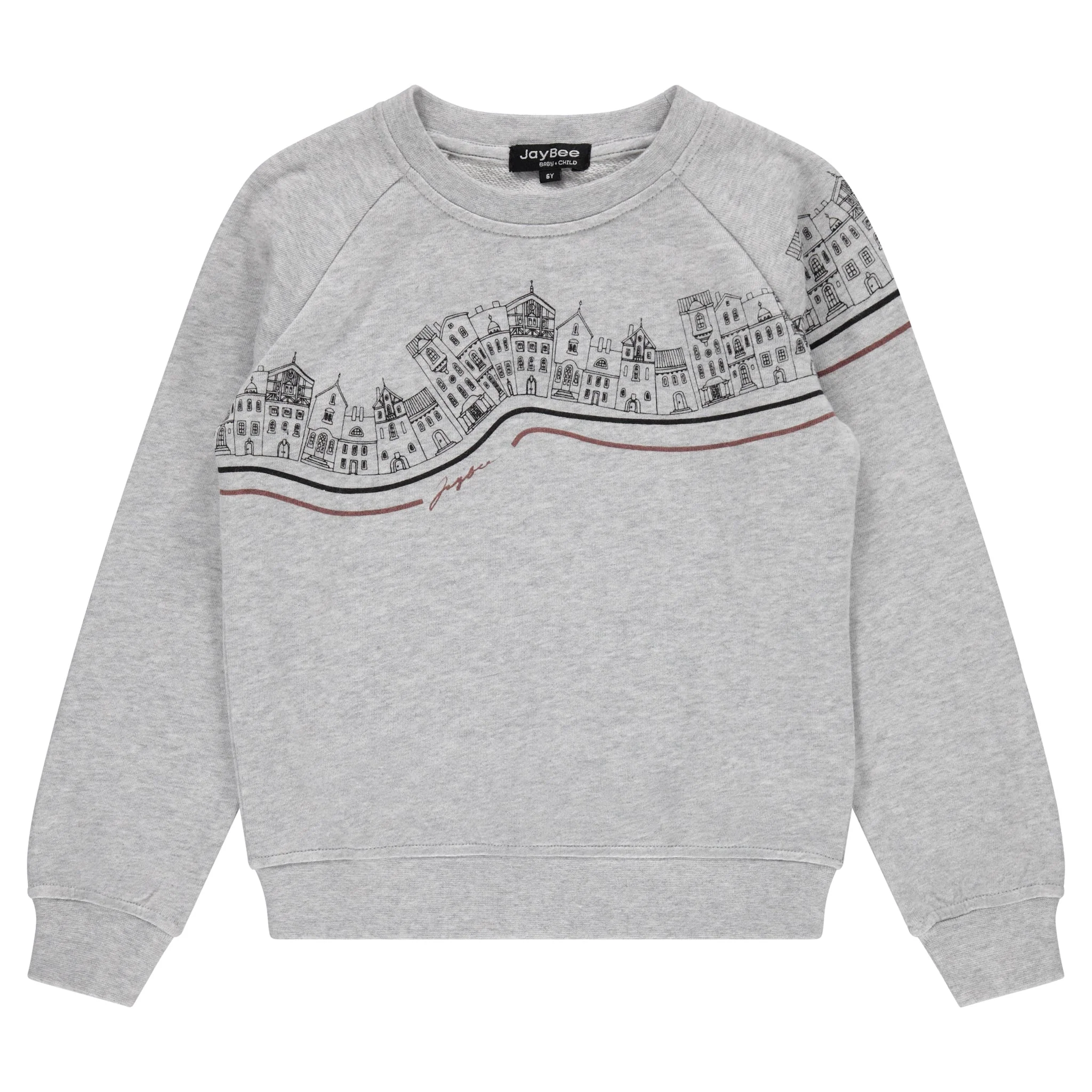 Jaybee Boy Grey Graphic Sweatshirt