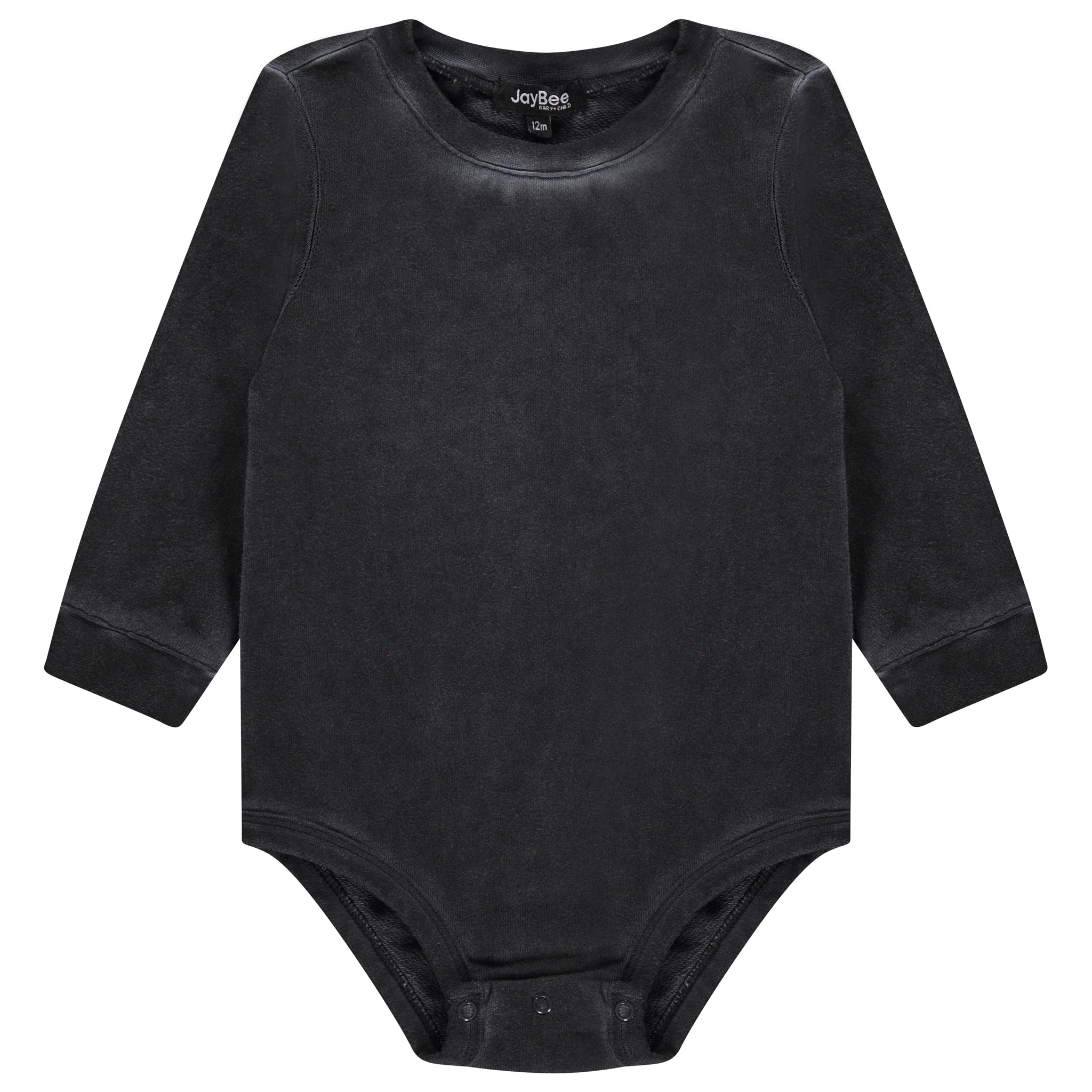 Jaybee Black Denim Denim Print Sweatshirt onesie
