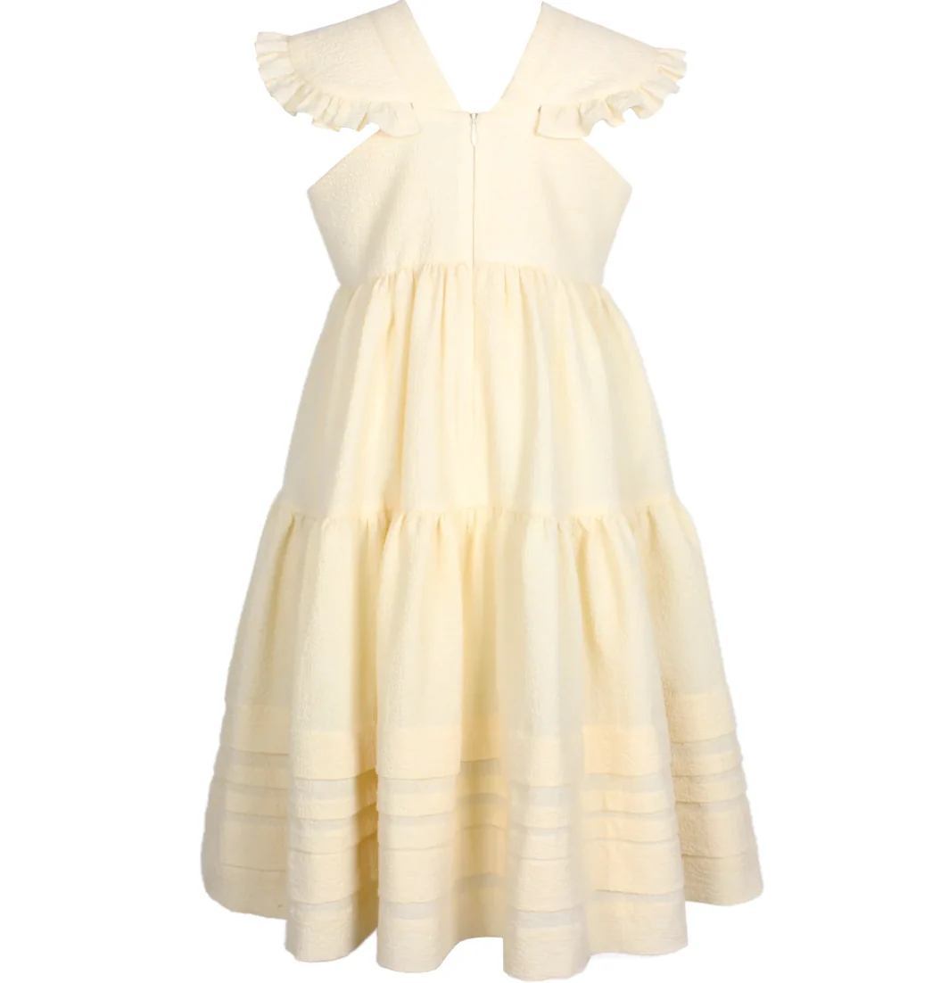 Jessie & James YELLOW TEXTURE Coral Dress - Image 2