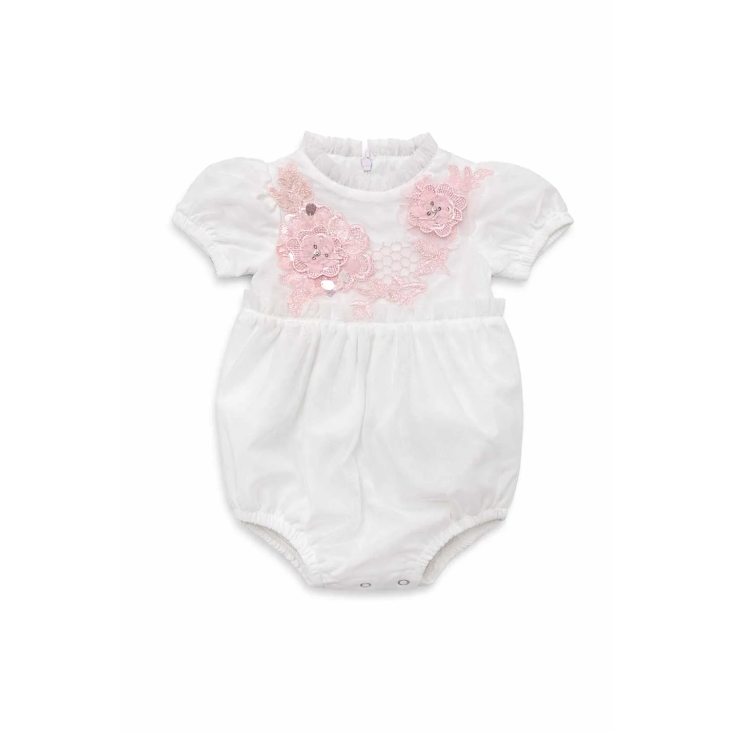 Jouet Tulle Romper With Embroidery Flowers