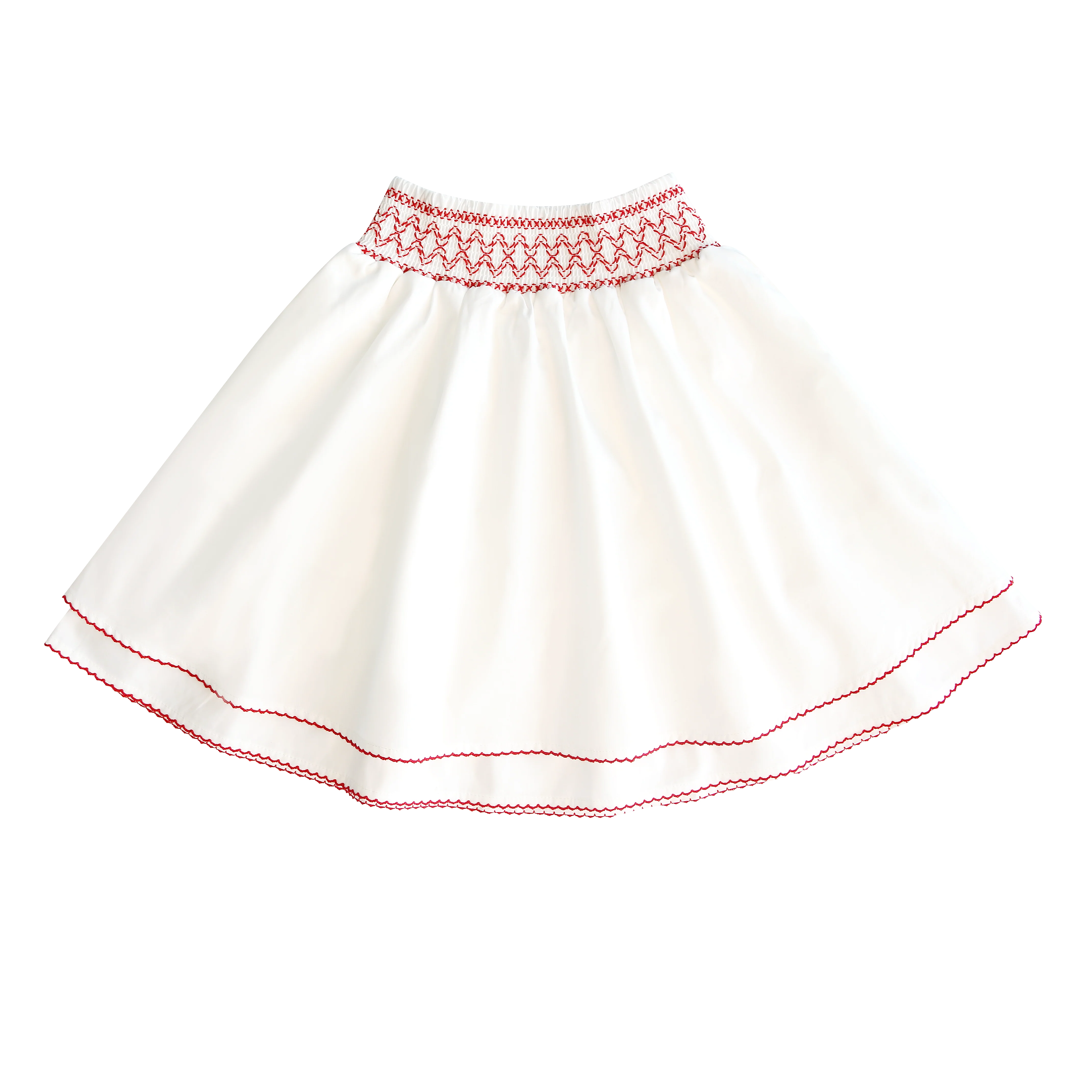 Little Parni White Smocking Skirt (K643)