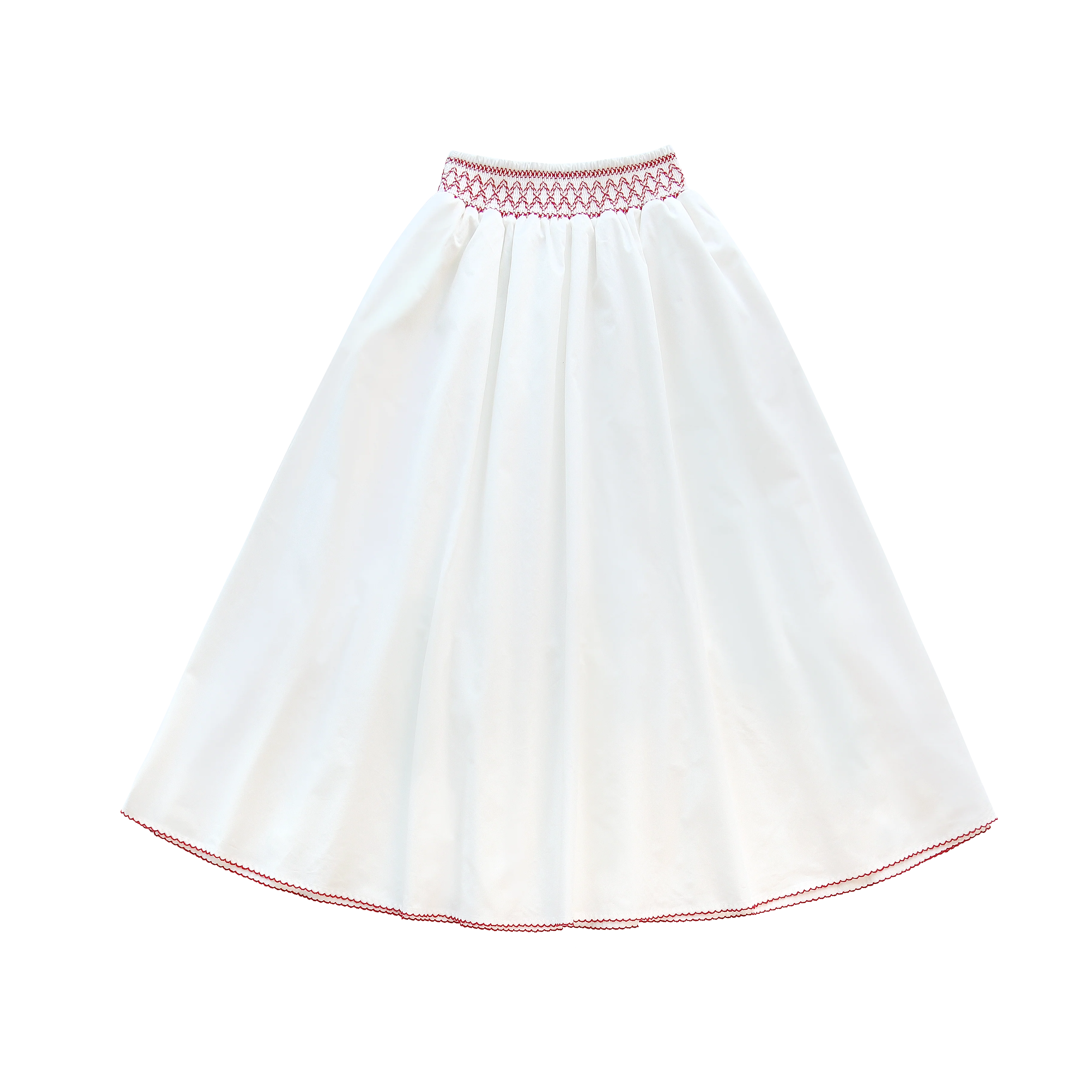 Little Parni White Smocking Teen Skirt (K644)
